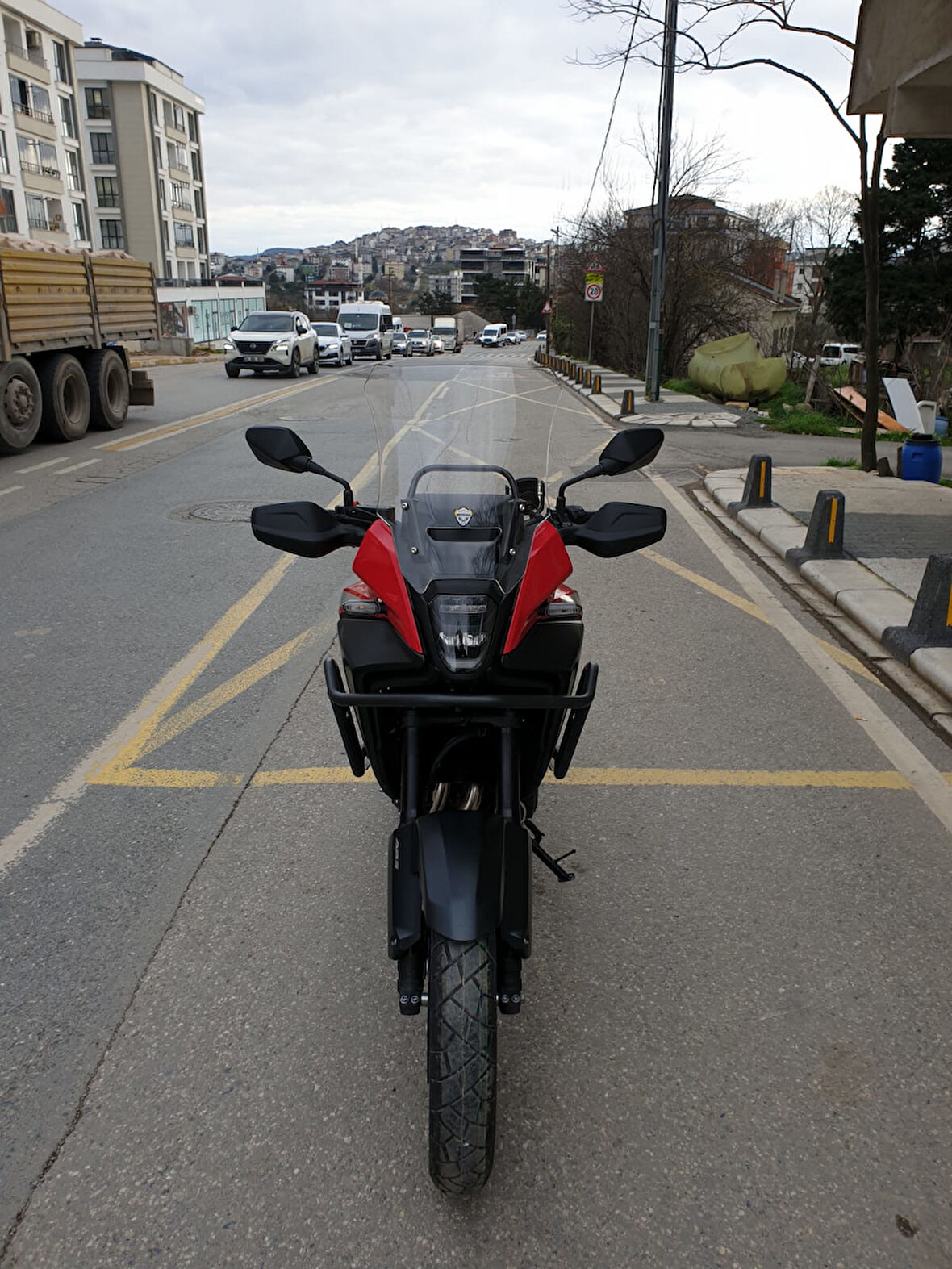 MOTOCAM Honda NX 500 Ön Cam 2025 Model 44cm Şeffaf Renkli 4mm UZUN TUR CAMI