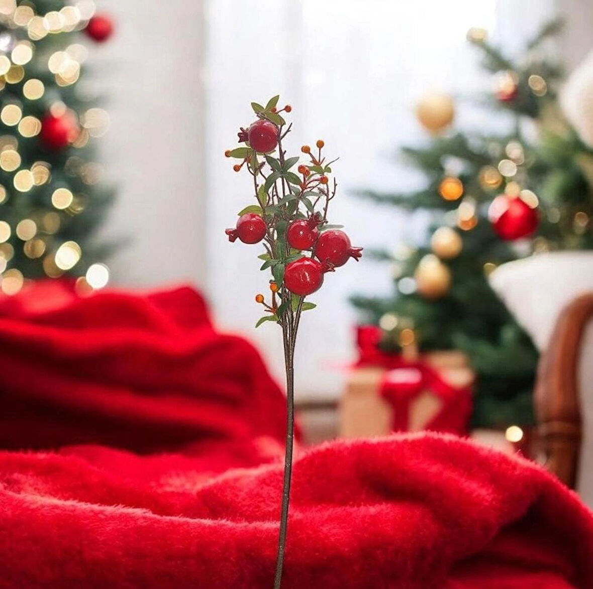 YAPAY NAR AĞACI DALI 95 CM YILBAŞI  SÜSÜ (1 ADET)