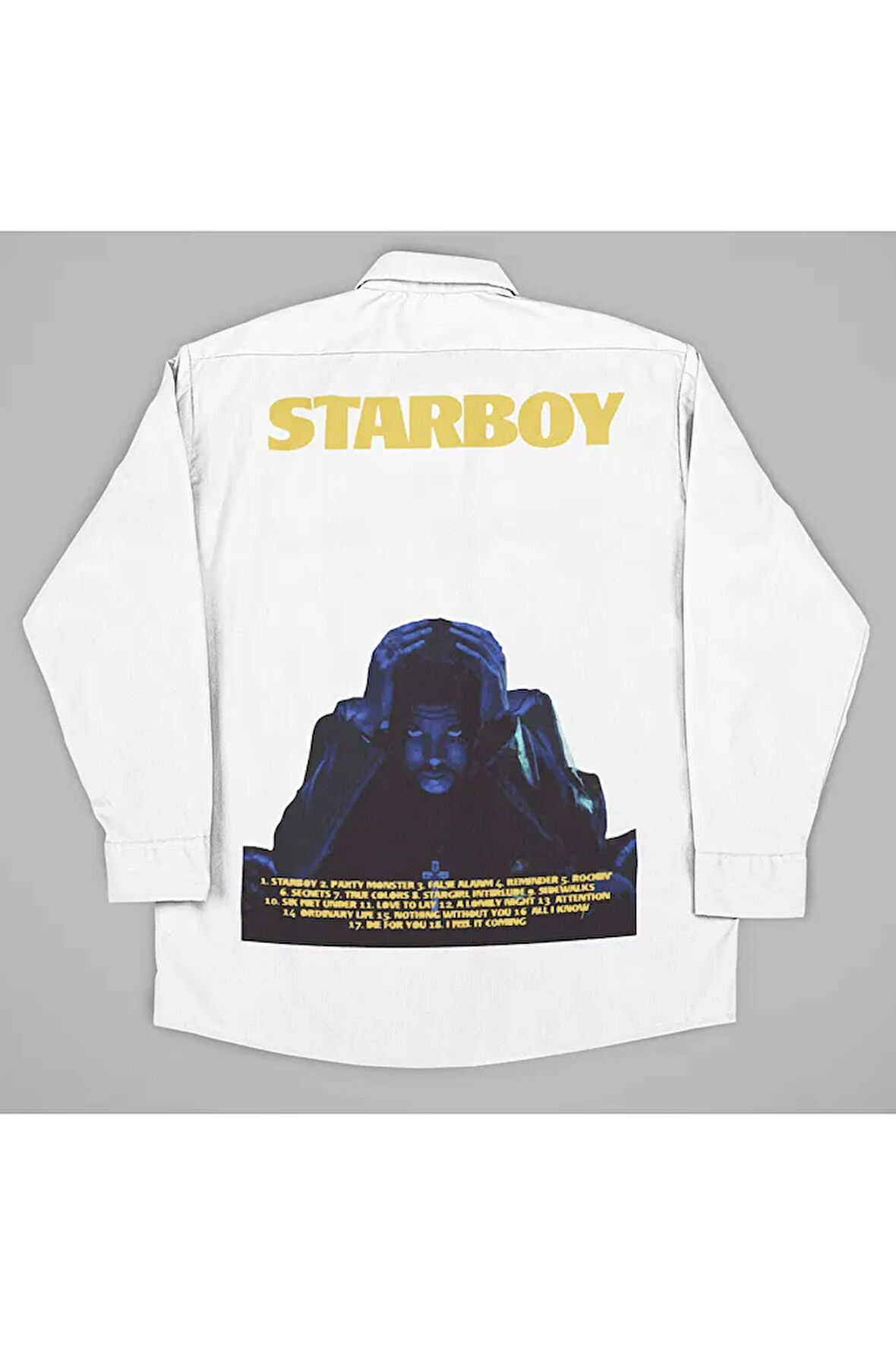 The Weeknd Starboy Baskılı Unisex Rapper Gömlek