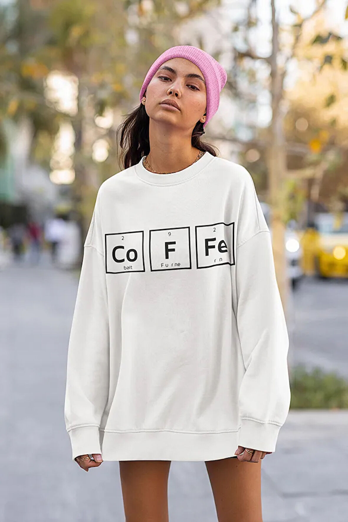 Coffe Yazılı Unisex Oversize Tasarım Sweatshirt