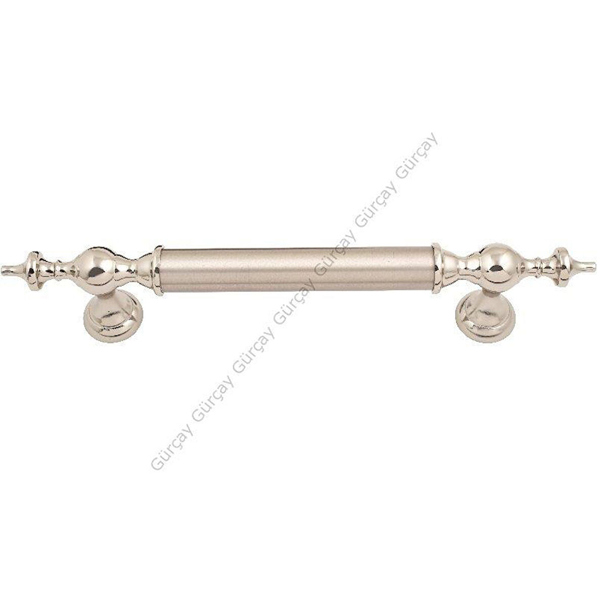 Osmanlı Çekme Kapı Kolu  Nikel Saten