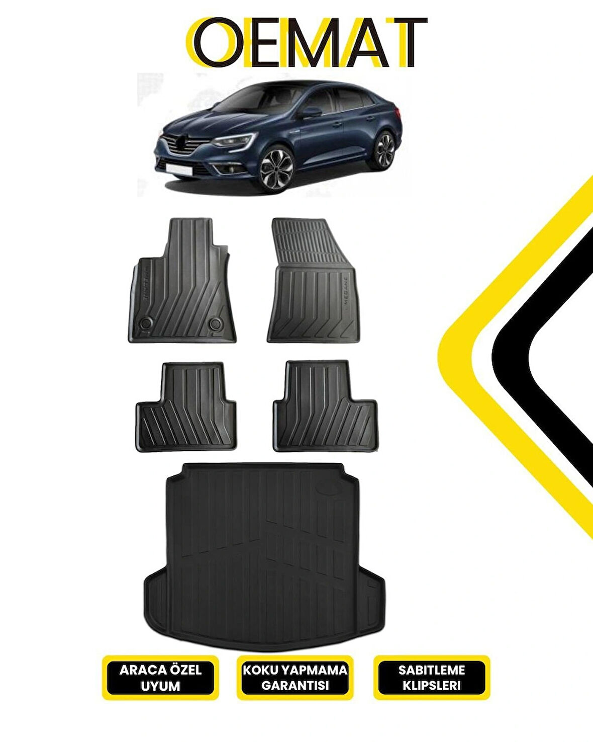 Renault Megane 4 2016- Sonrası 2D Paspas Ve 3D Bagaj Havuzu