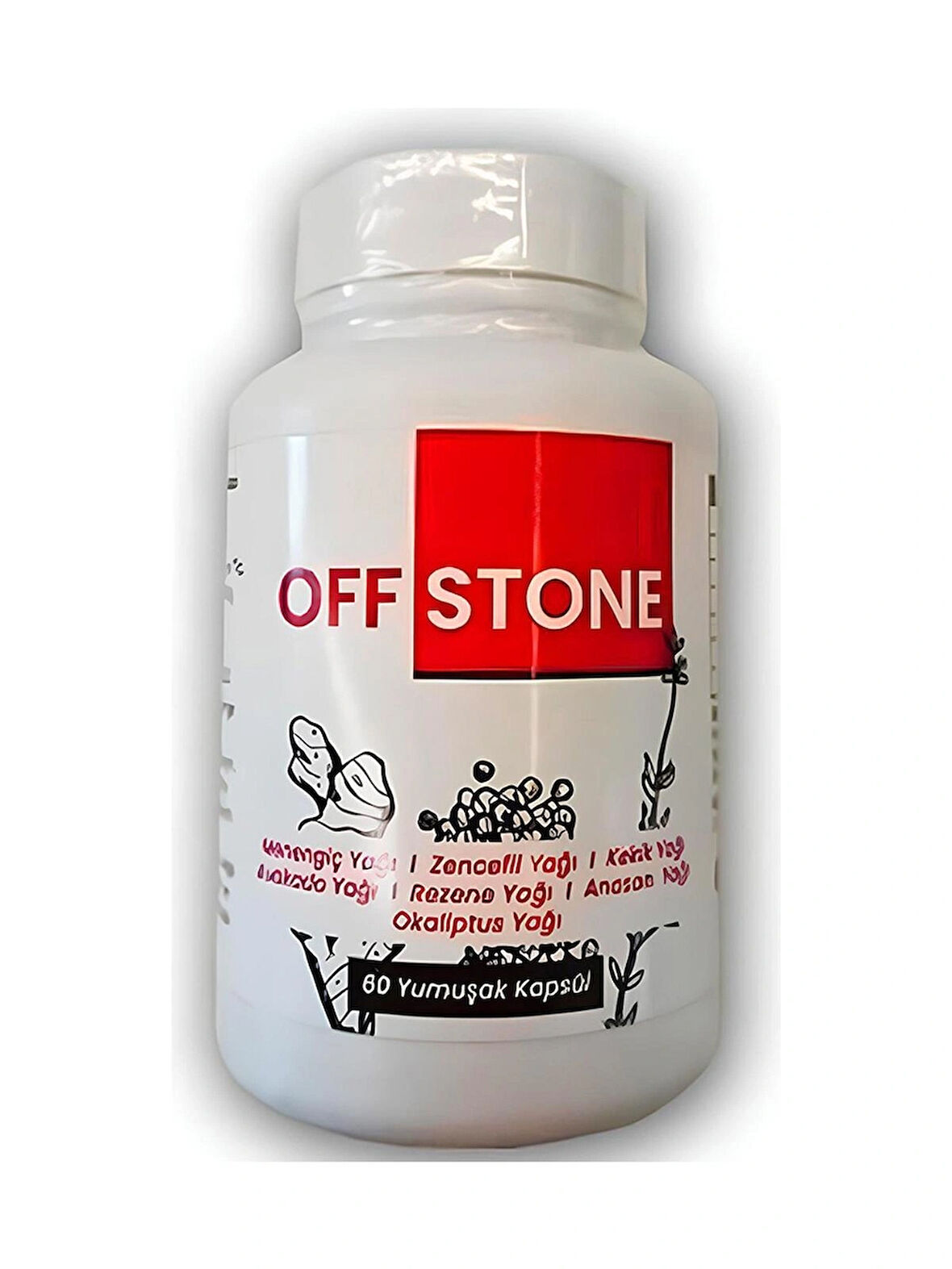 OffStone 60 Kapsül (Avokado, Menengiç, Zencefil Yağları İçeren Gıda Takviyesi)