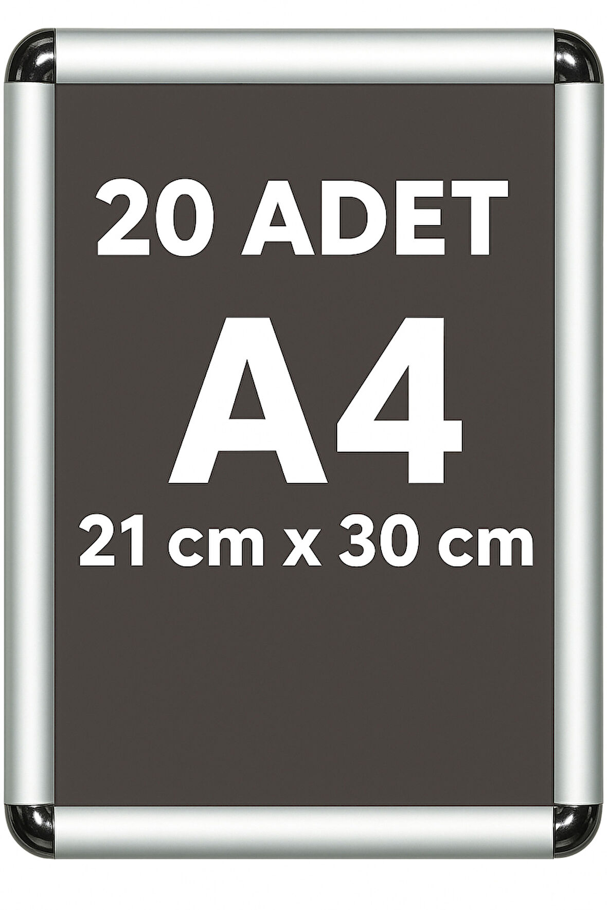 20 Adet A4 Alüminyum Çerçeve Rondo Köşe Aç Kapa Açılır Kapanır