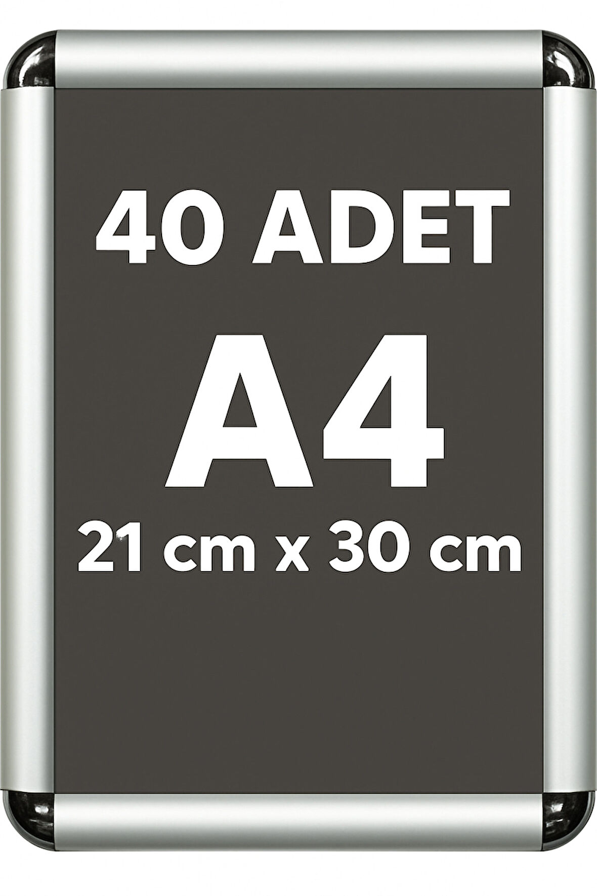 40 Adet A4 Alüminyum Çerçeve Rondo Köşe Aç Kapa Açılır Kapanır