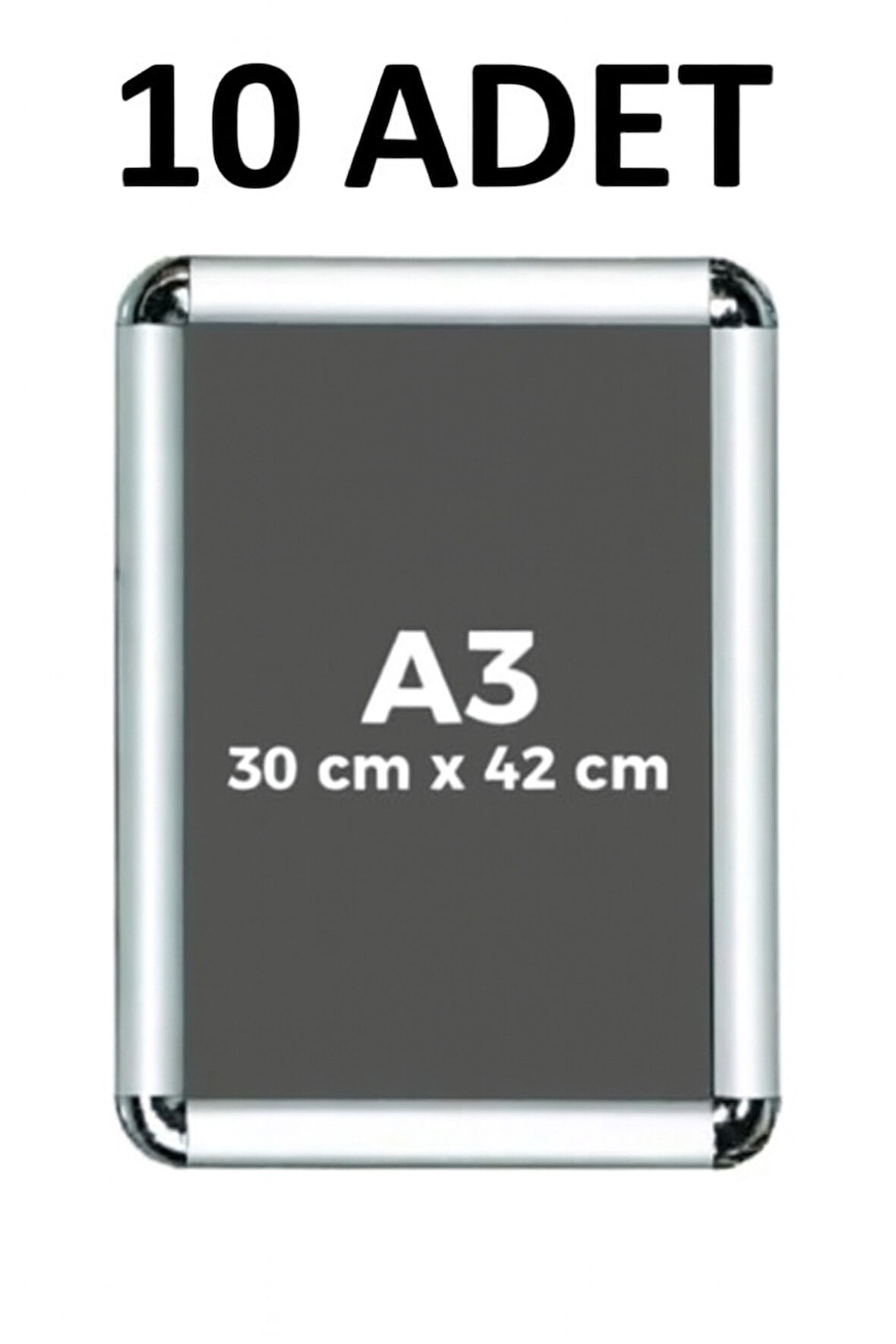 10 Adet A3 Eko Seri Çerçeve Rondo Köşe Aç Kapa Açılır Kapanır