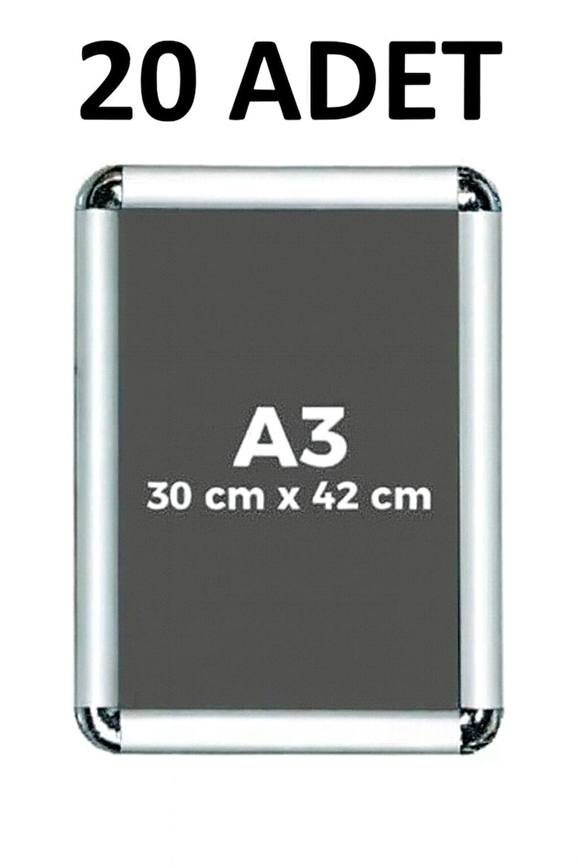 20 Adet A3 Eko Seri Çerçeve Rondo Köşe Aç Kapa Açılır Kapa