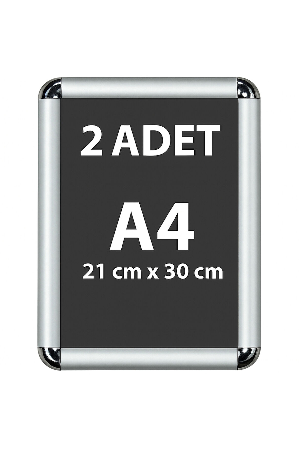 2 Adet A4 Eko Seri Çerçeve Rondo Köşe Aç Kapa Açılır Kapanır