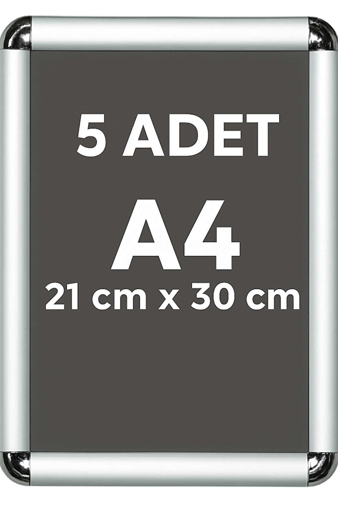 5 Adet A4 Eko Seri Çerçeve Rondo Köşe Aç Kapa Açılır Kapanır