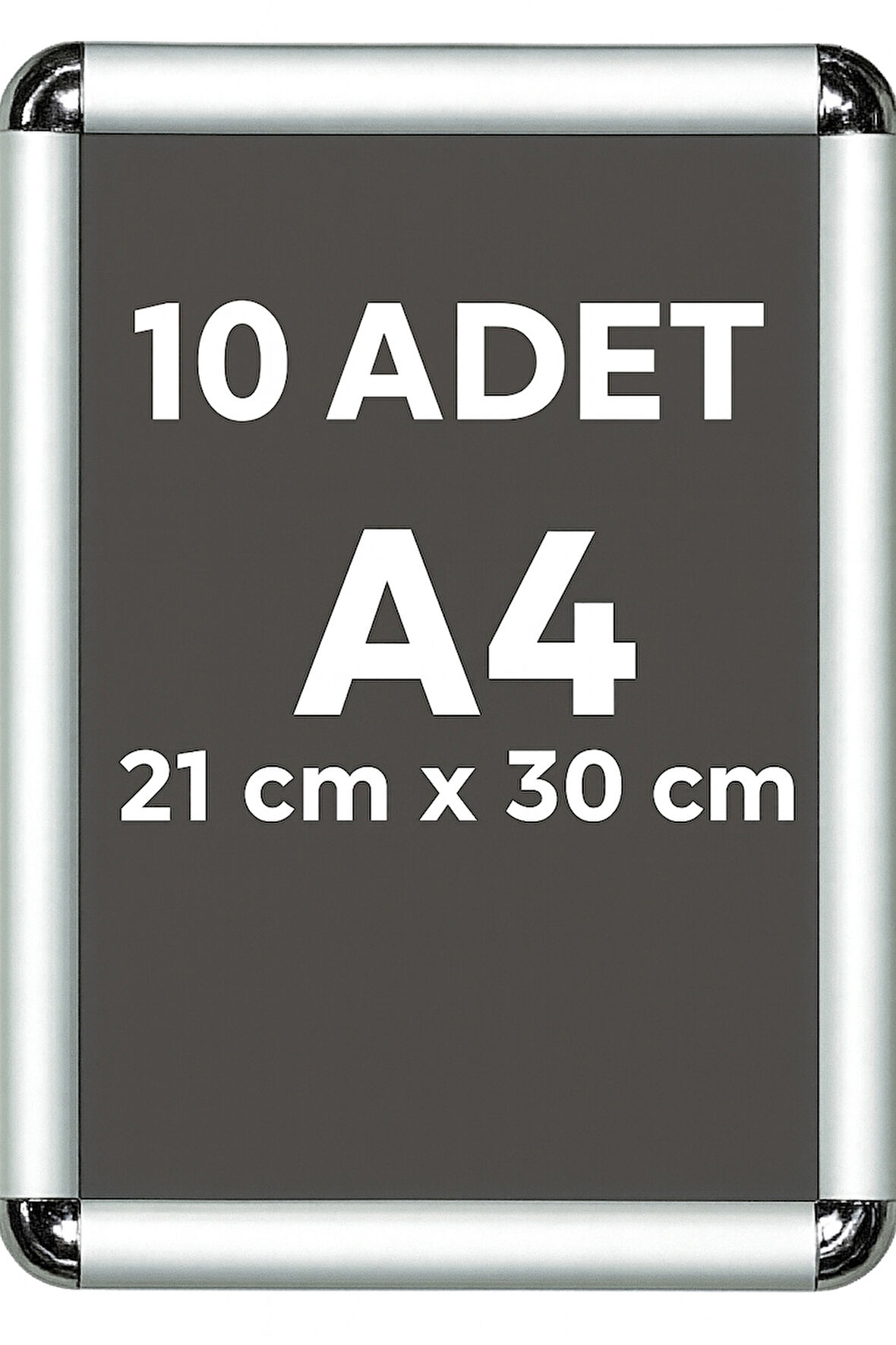 10 Adet A4 Eko Seri Çerçeve Rondo Köşe Aç Kapa Açılır Kapanır