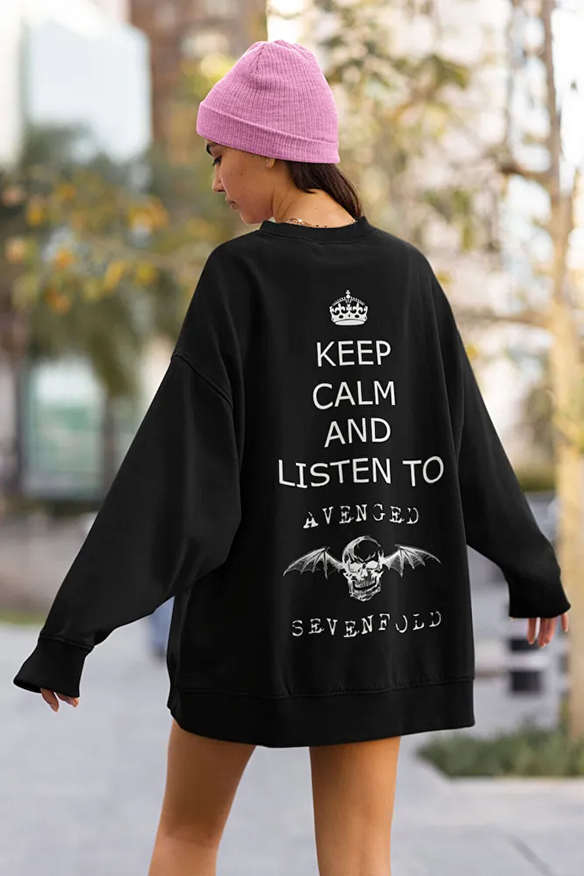 Avenged Sevenfold Logo Baskılı Unisex Oversize Sweatshirt