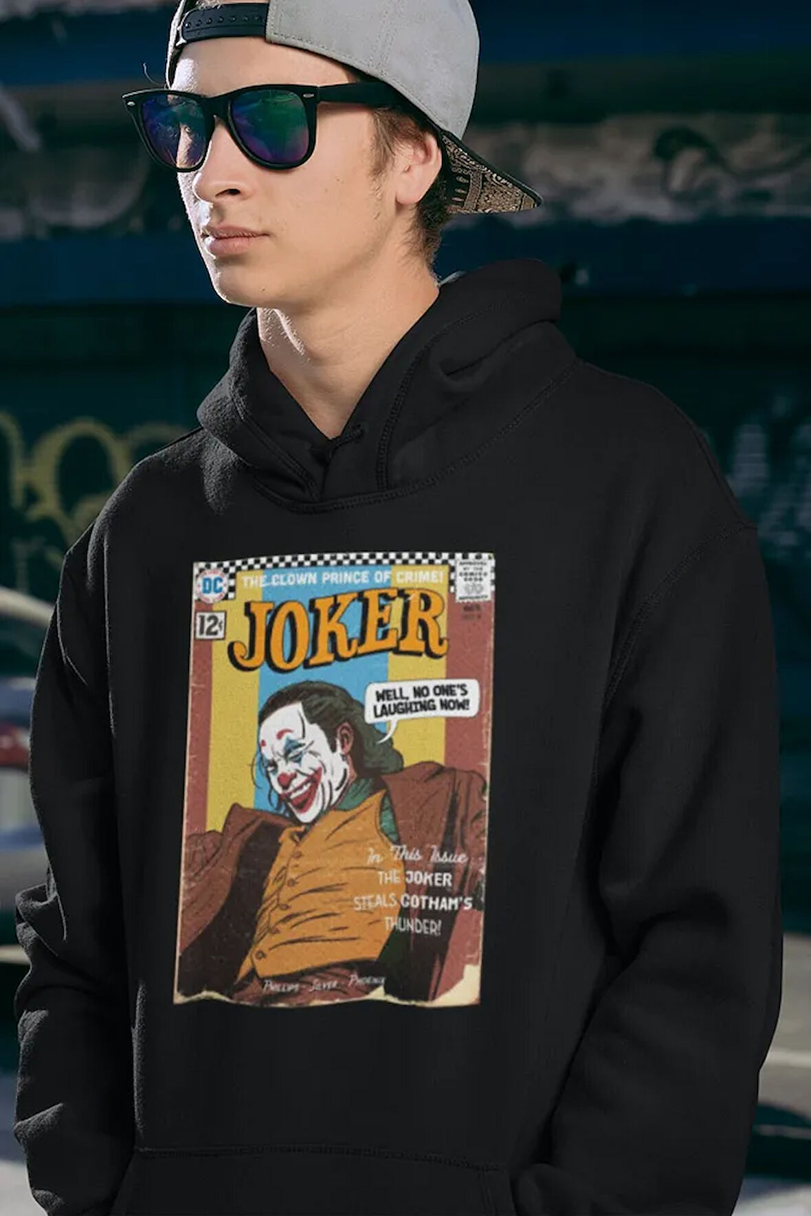 Joker Film Karakteri Baskılı Unisex Oversize Hoodie