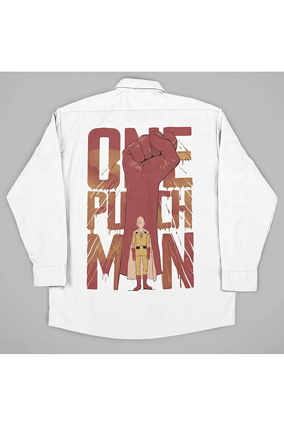One Punch Man Baskılı Unisex Anime Dizi Karakter Gömlek