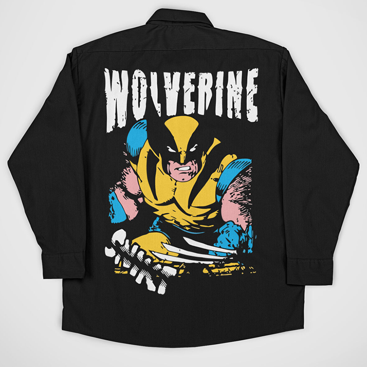Wolverine Baskılı Unisex Dc Karakter Cepli Gömlek
