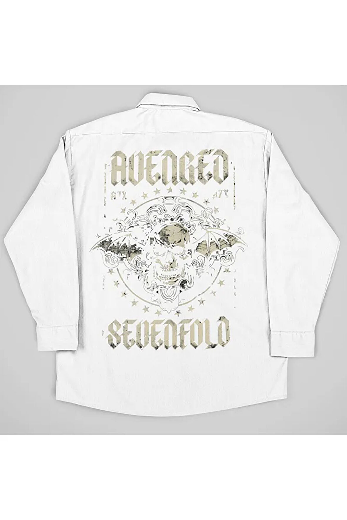 Avenged Sevenfold Müzik Grubu Baskılı Unisex Rock Metal Cepli Gömlek