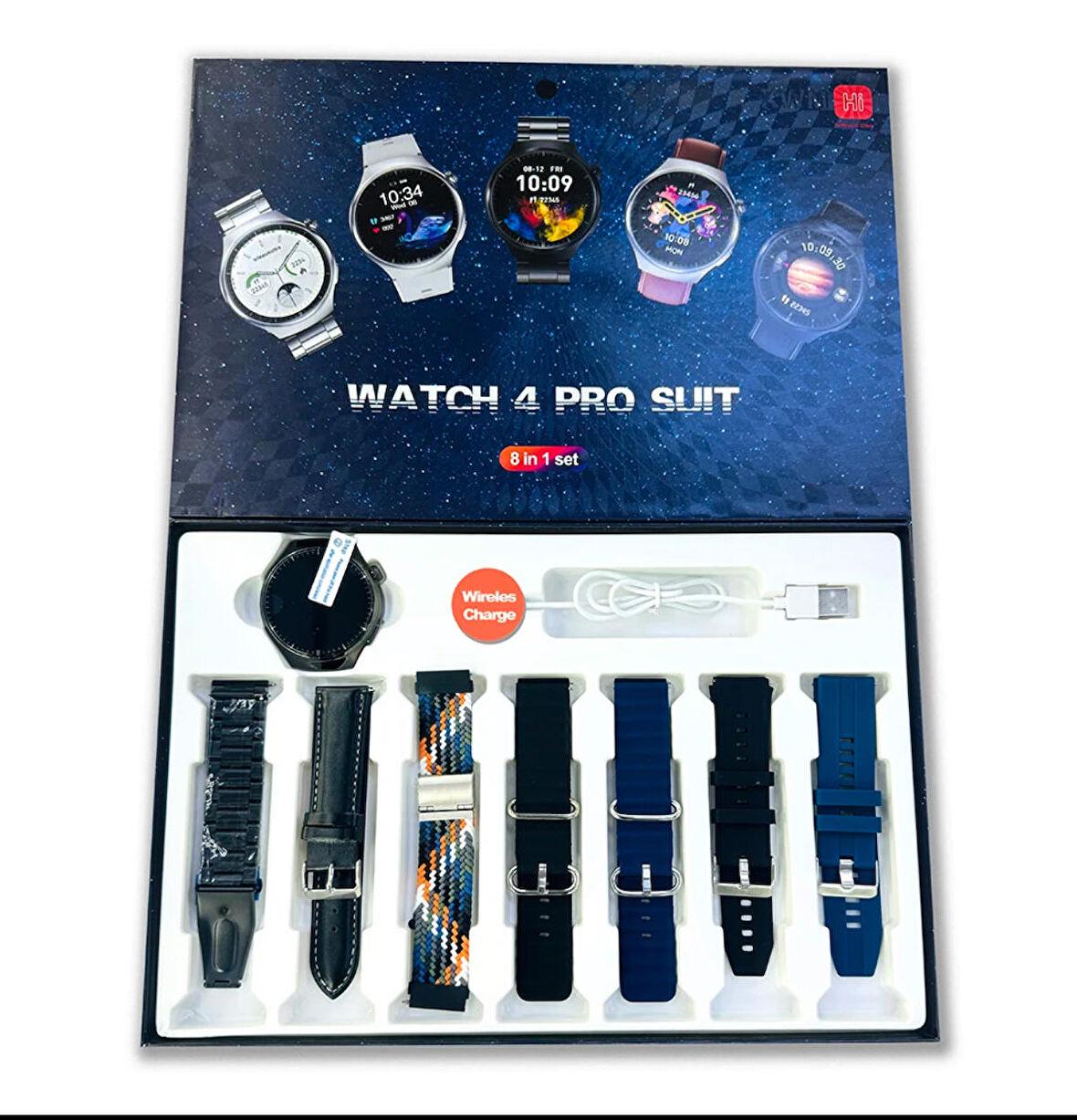 Watch4 Ultra 49mm 7 Kordonlu set Sesli Arama Bildirim Özellikli 8in1 Smart Watch 2024 Model