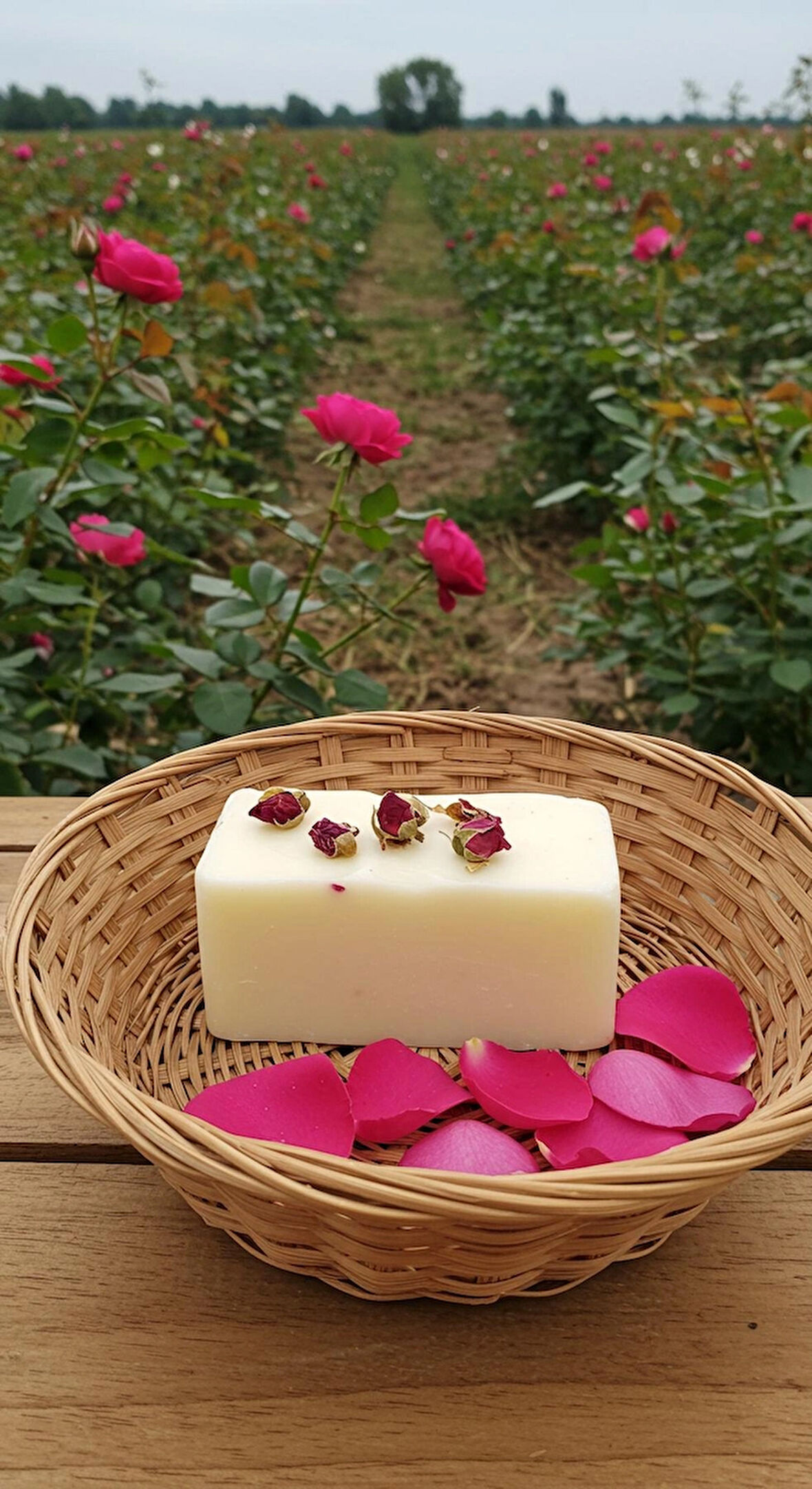 Doğal Gül Sabunu – El Yapımı, Cilt Yenileyici, Nemlendirici & Ferahlatıcı Etkili 100 gr