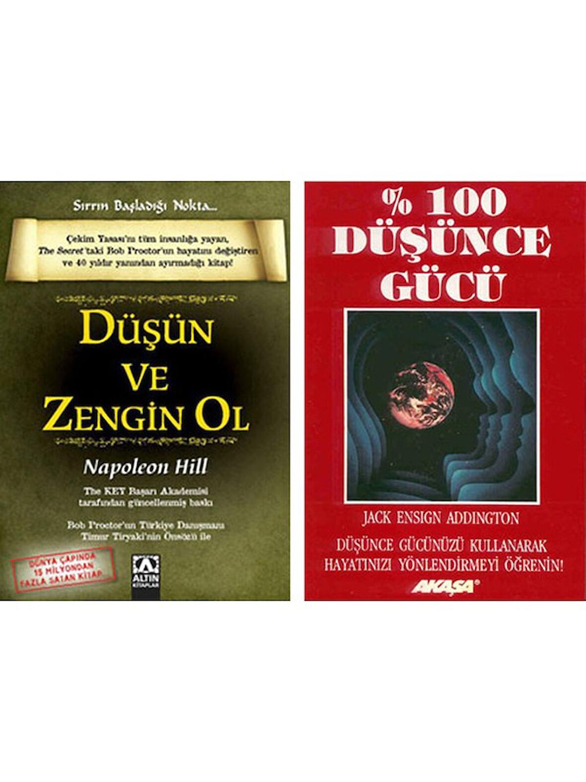 Düşün ve Zengin Ol - %100 Düşünce Gücü - 2 Kitap Takım