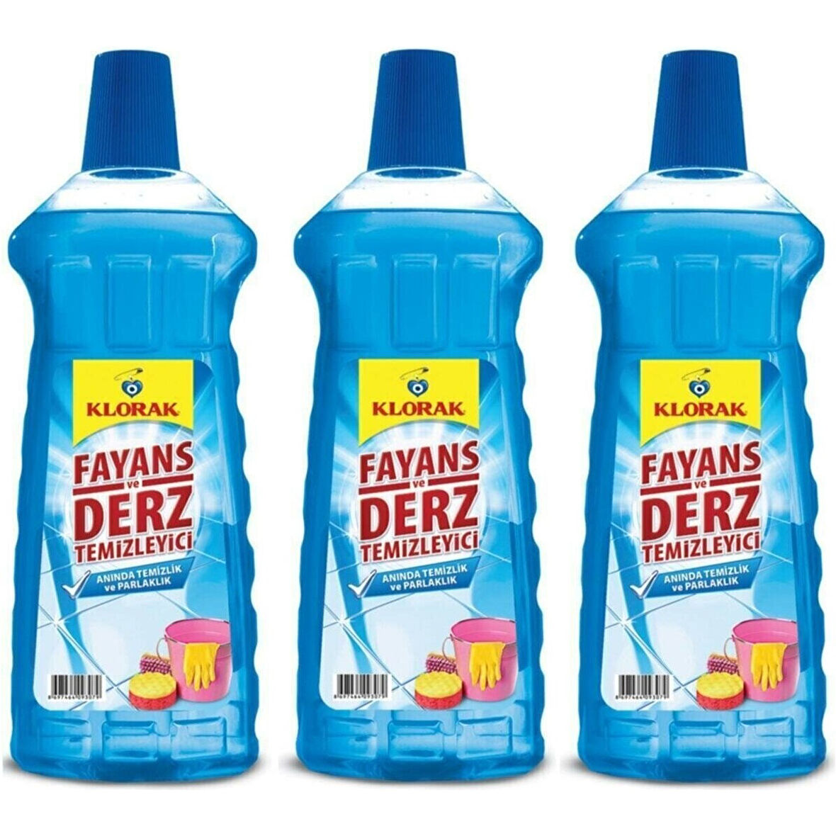 Klorak Fayans ve Derz Temizleyici Mavi Su 3 x 970 ml