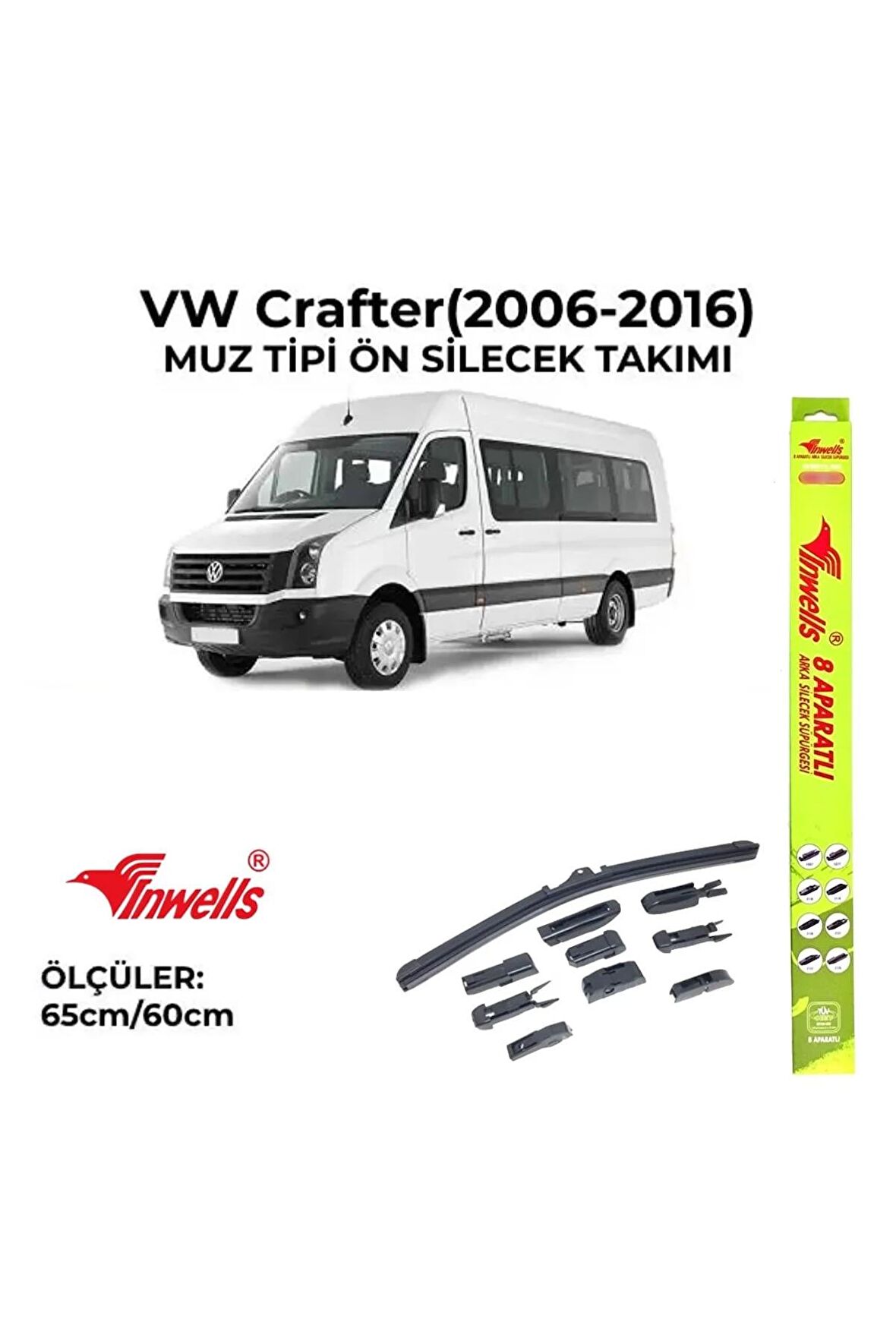 Volkswagen Crafter (2006-2016) Ön Silecek Takımı 650x600mm (aparatlı) -
