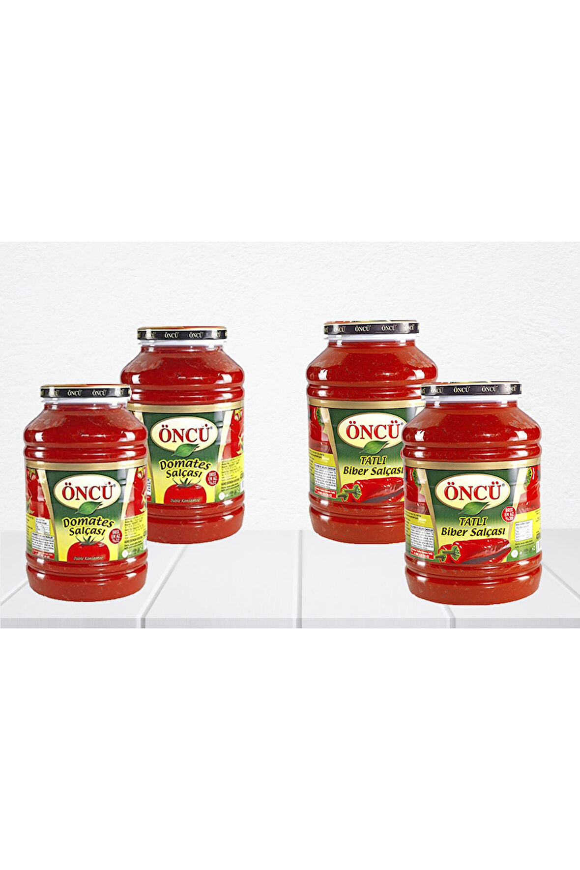 Domates Salçası 4300 g + Tatlı Biber Salçası 4300 g 4 lü paket