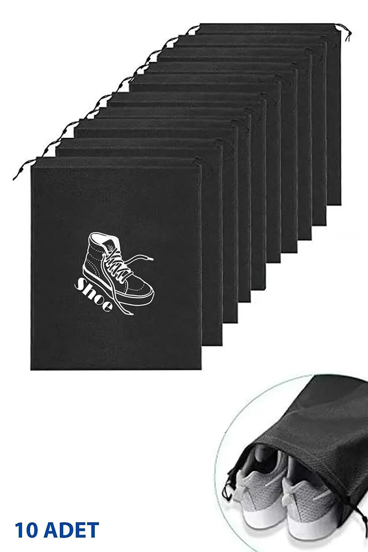 Ayakkabı Taşıma ve Saklama Çantası ve Kesesi , Bavul İçi Organizer Torba - 10 ADET