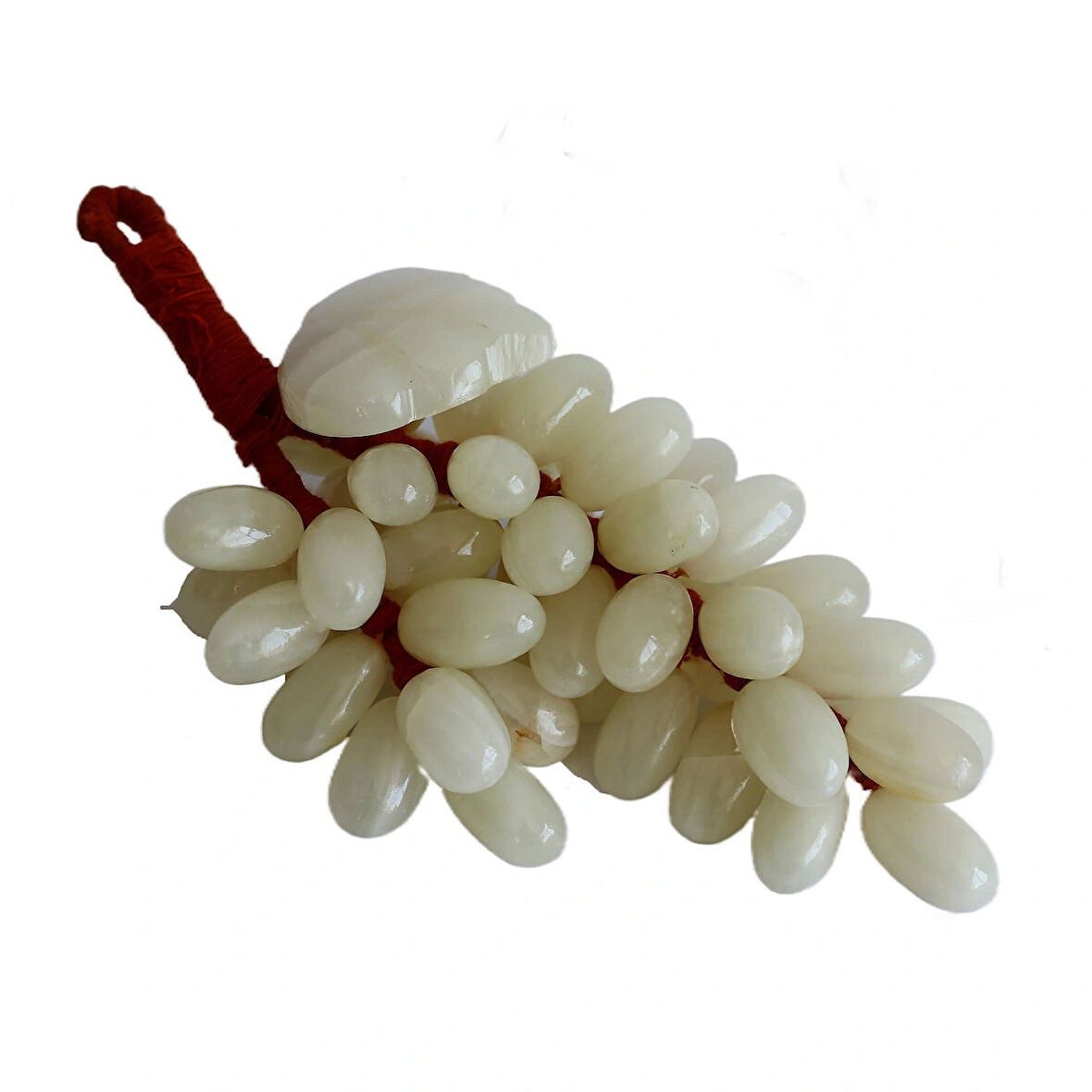 Doğal Oniks Taş 50 Taneli Üzüm Dekor – Feng Shui Bereket ve Bolluk Sembolü, El Yapımı Şık Ev Aksesuarı