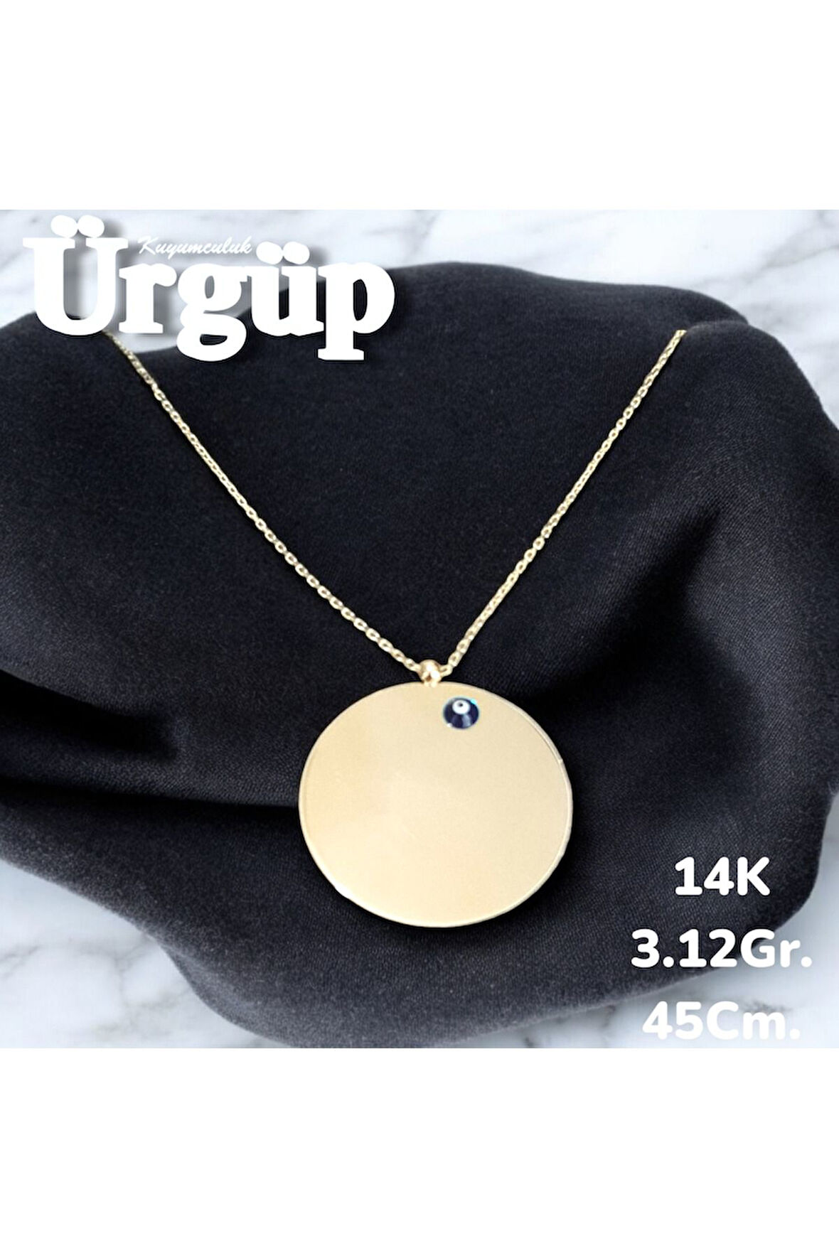 14AYAR 3.12Gram Altın İsim Yazılabilen Plaka Kolye