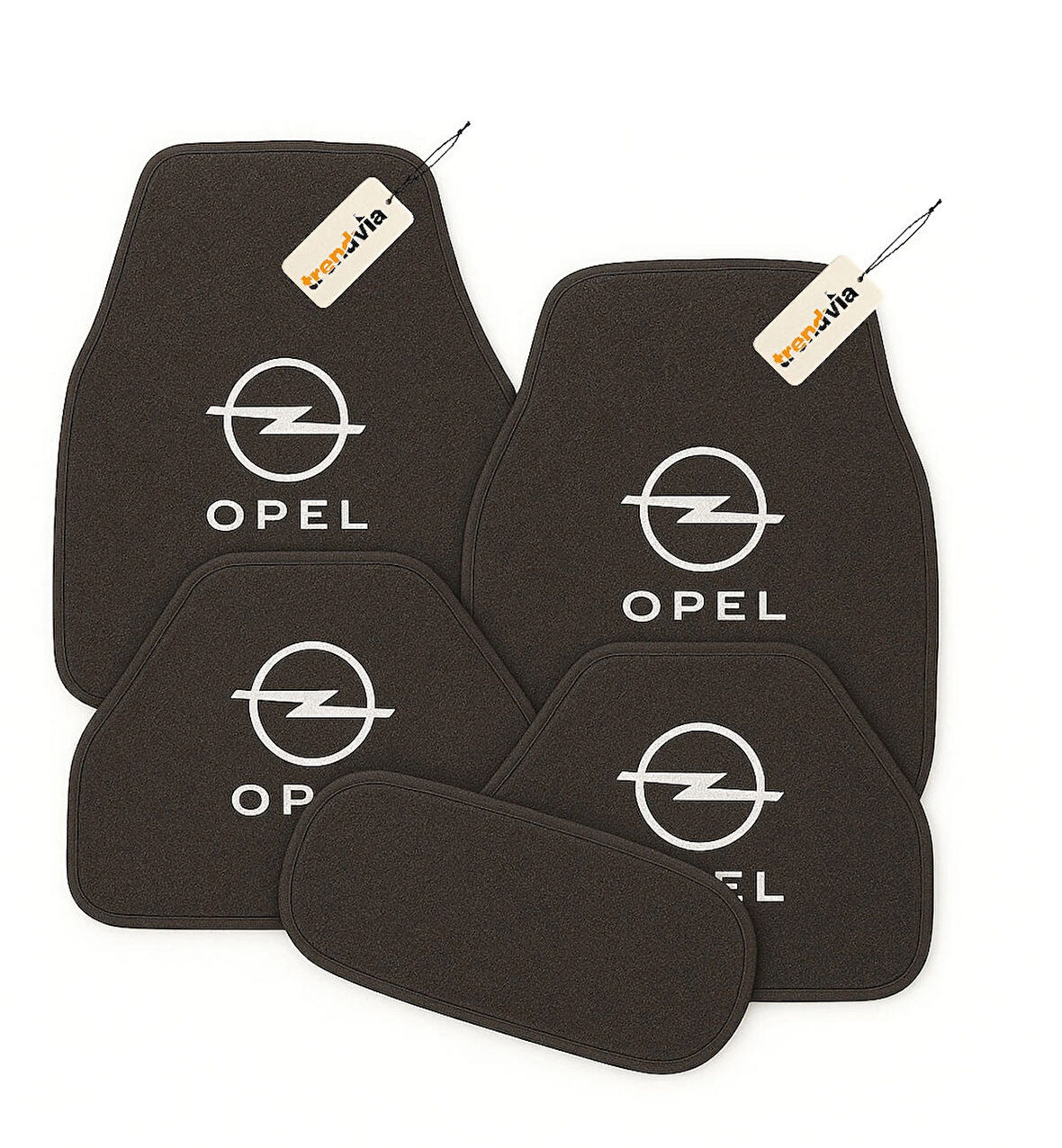 Antrasit Renk Opel Logolu Araç Halı Paspas Seti – 5’li Kaymaz Oto Paspas Takımı