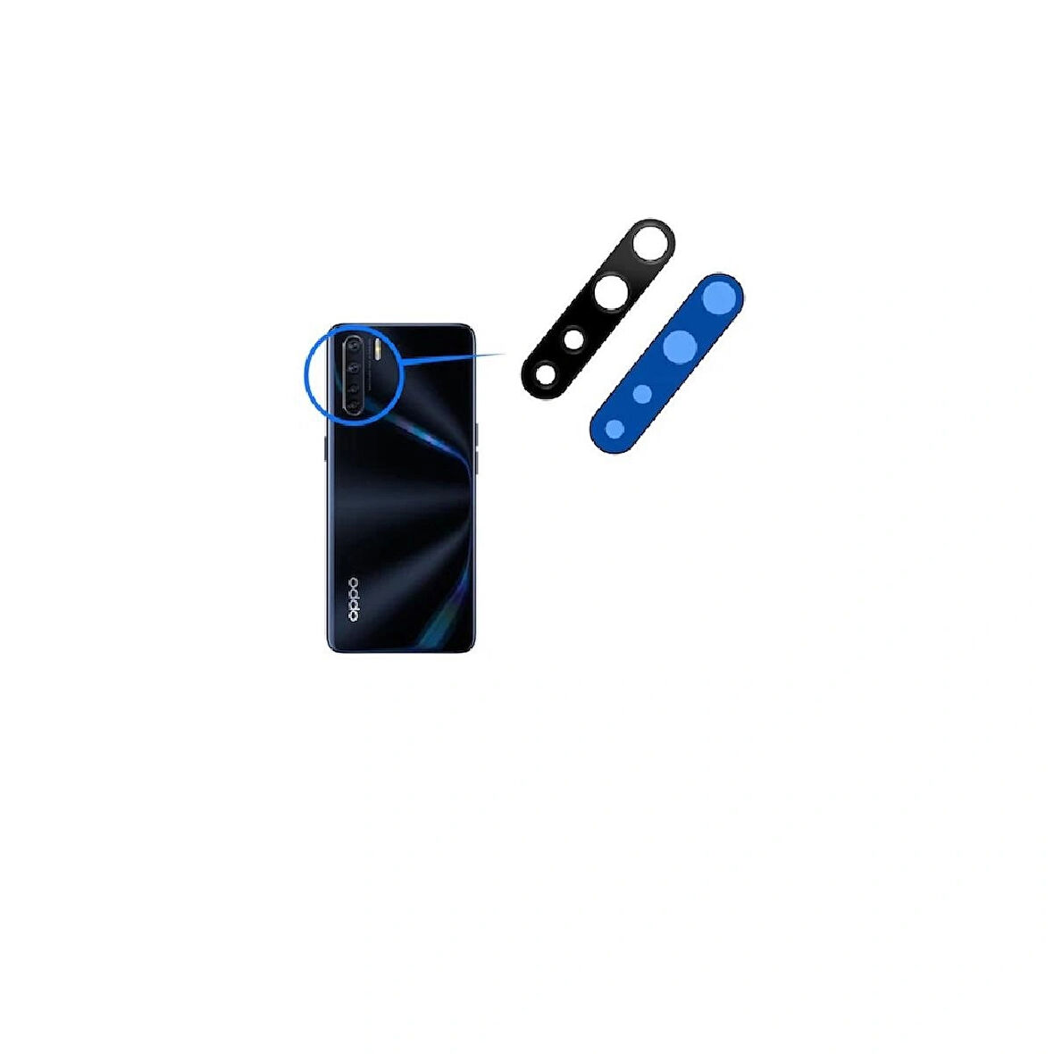 Oppo A51 İle Uyumlu Kamera Camı 