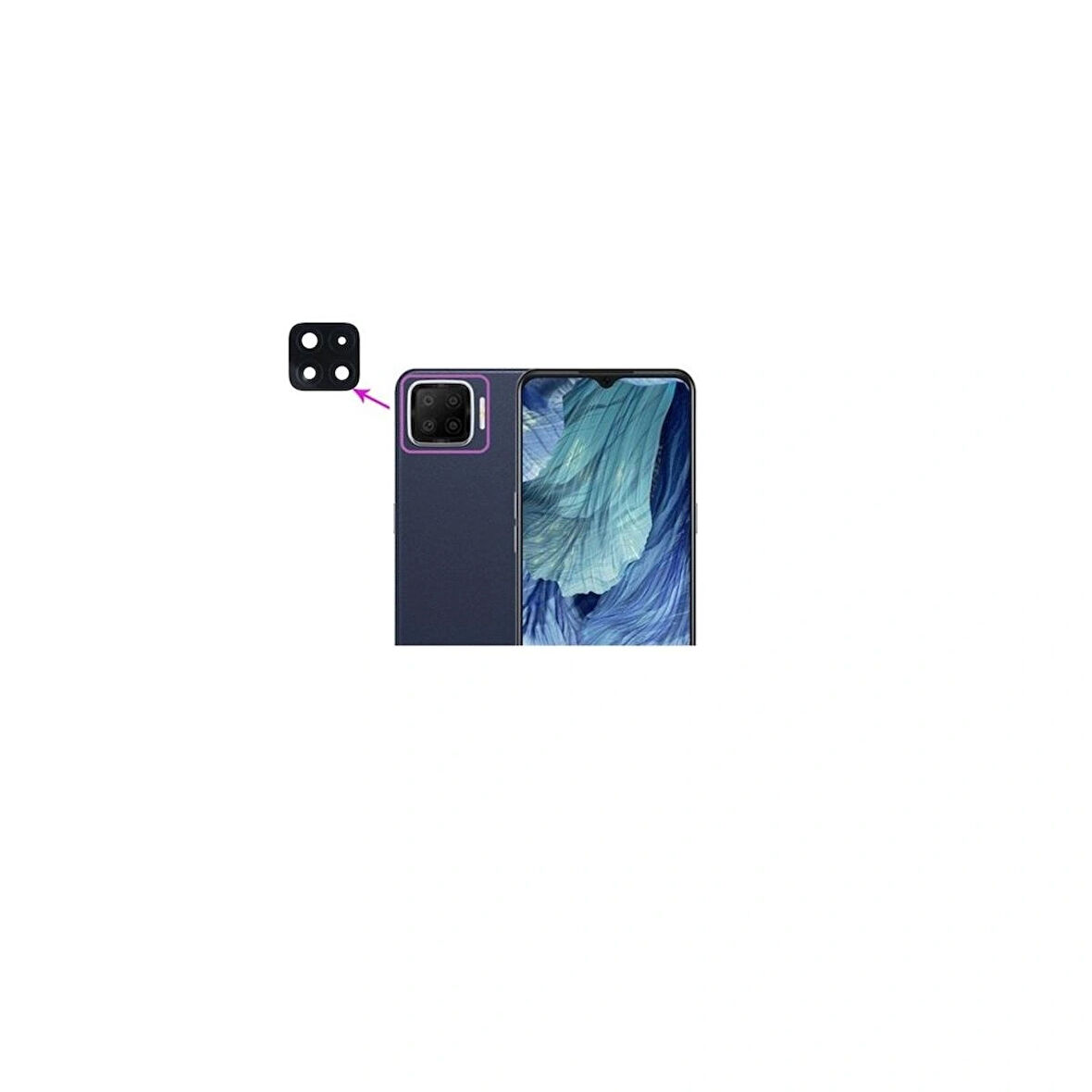 Oppo A73 İle Uyumlu Kamera Camı 