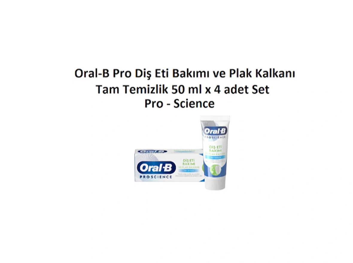 Oral-B Diş Eti Bakımı ve Plak Kalkanı Diş Macunu 4 x 50 ML