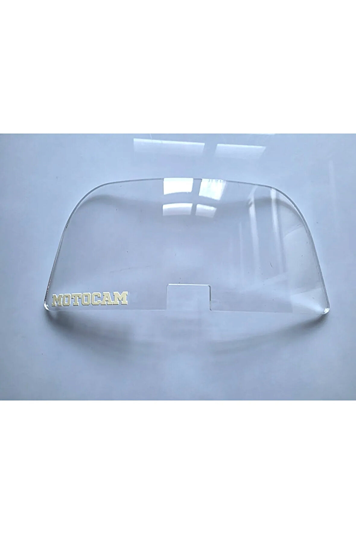 MOTOCAM Rüzgar Saptırıcı Deflektör Camı Ortadan Deliksiz 27x12cm Şeffaf Renkli   (APARATSIZDIR)