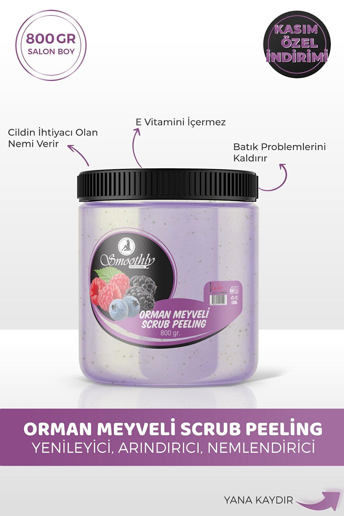 Orman Meyveli Canlandırıcı & Yumuşatıcı El Ayak Ve Vücut Bakım Peelingi 800gr