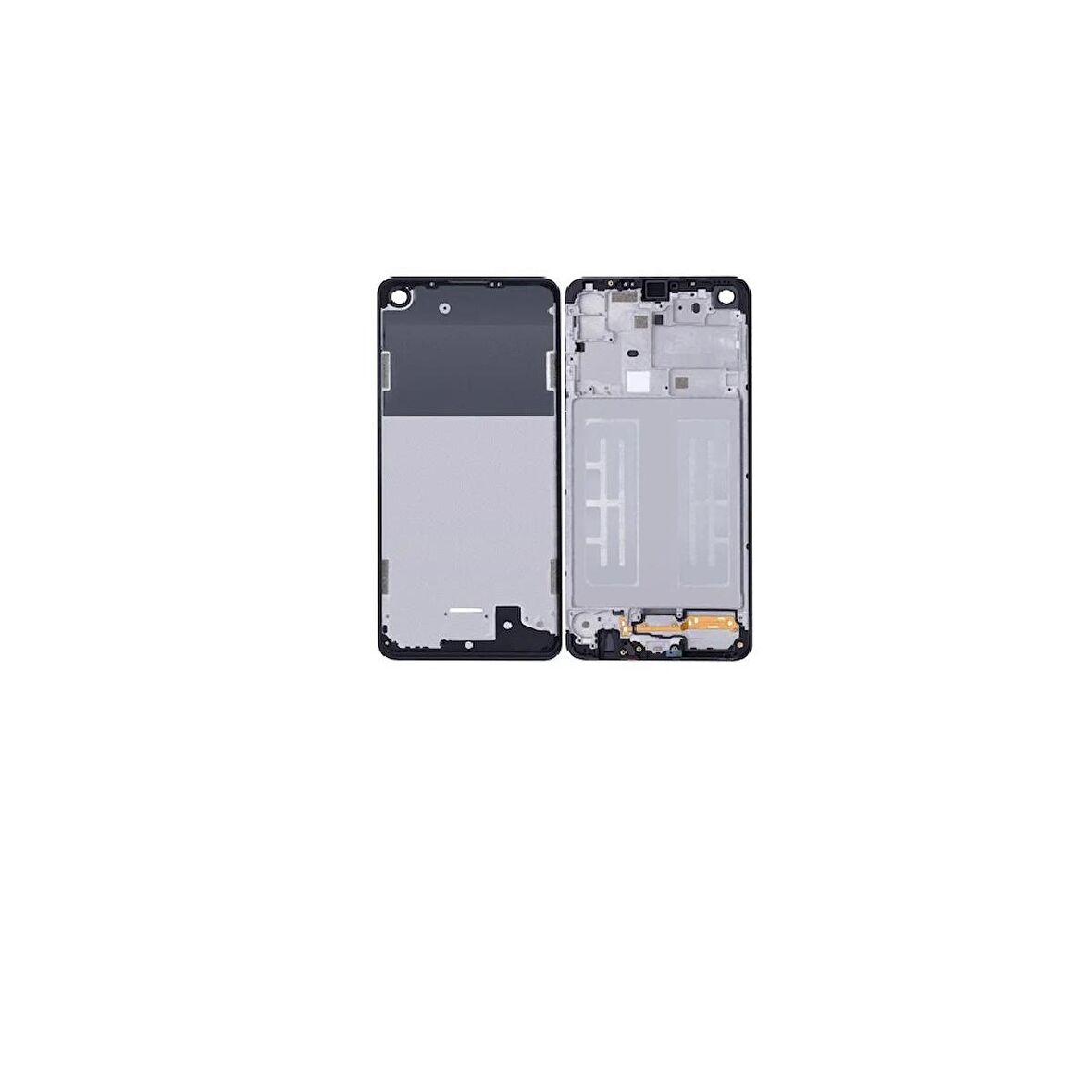 Samsung Galaxy A21 A215F İle Uyumlu Orta Kasa Ekran Çıtası Siyah