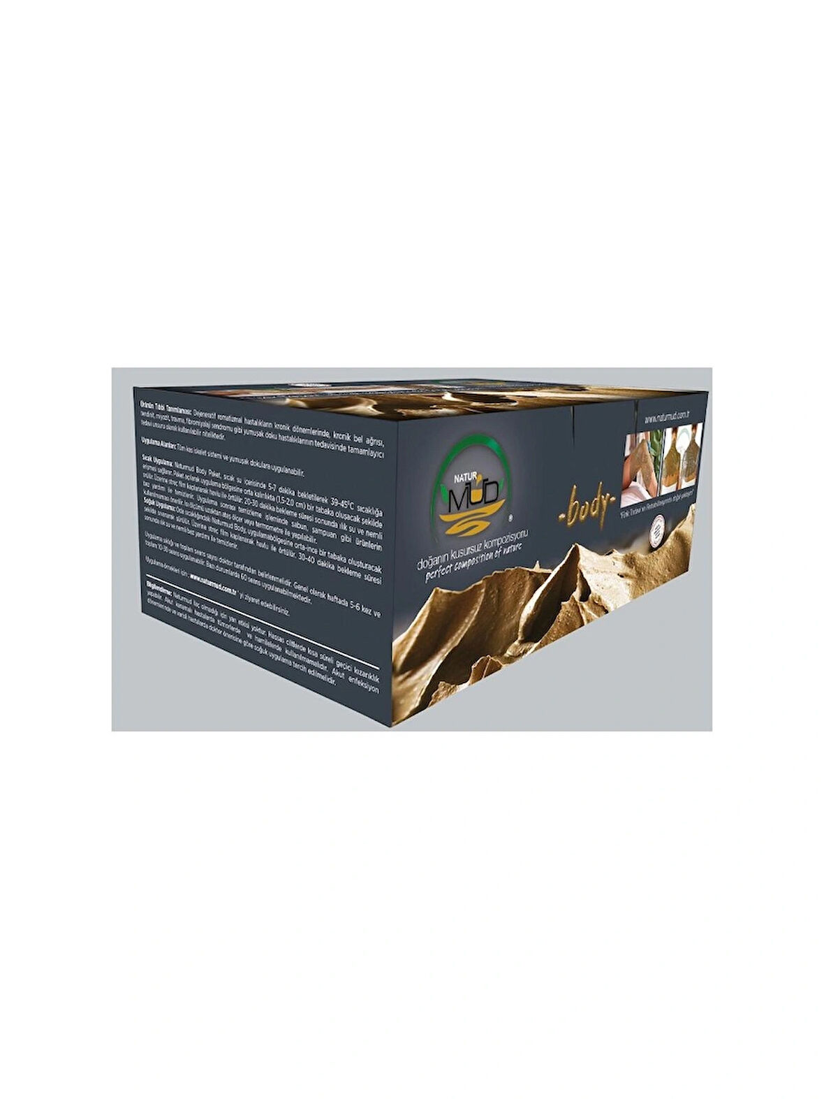 Naturmud Body ( Tüm Vücut ) Organik Sağlık Peloid Çamuru 5’li Paket 1 kg