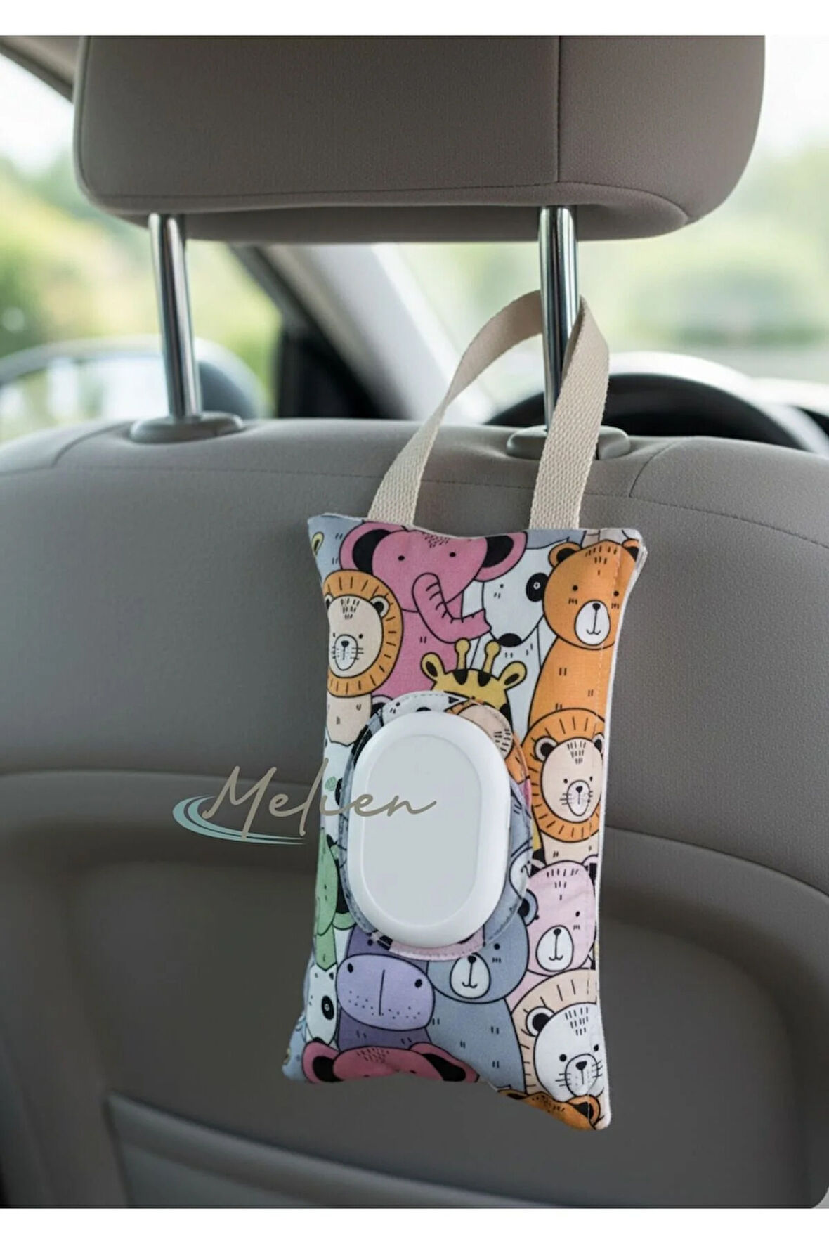 Islak Mendil Saklama Çantası Arabada İşte Seyahatte Evde Kampta Bebek Arabasında Islak Mendil Kutusu