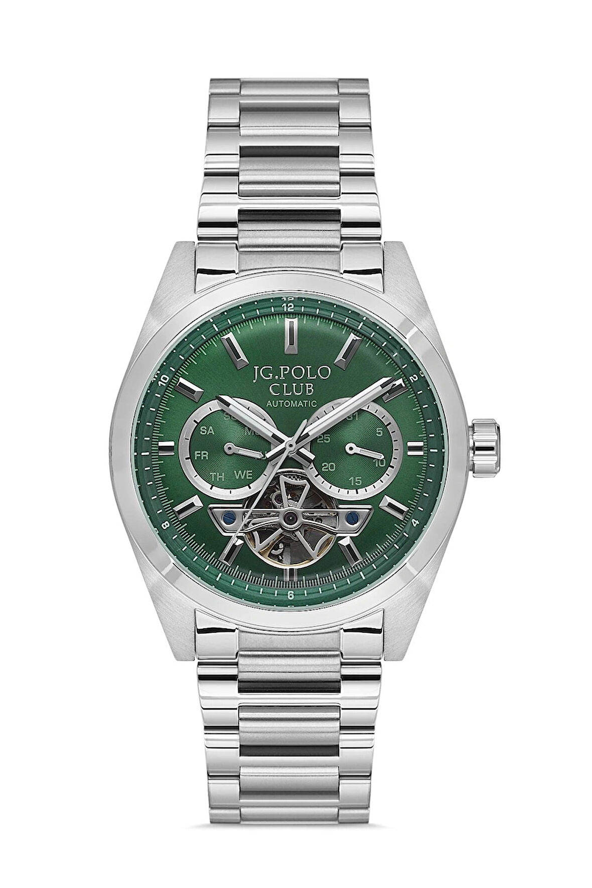 Erkek Çelik Kordon Otomatik Kol Saati Paslanmaz Çelik Kasa Pilsiz Turbillon'lu Mekanizma