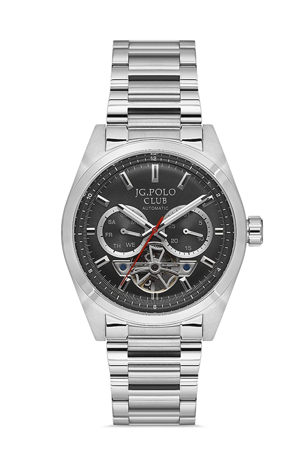 Erkek Çelik Kordon Otomatik Kol Saati Paslanmaz Çelik Kasa Pilsiz Turbillon'lu Mekanizma