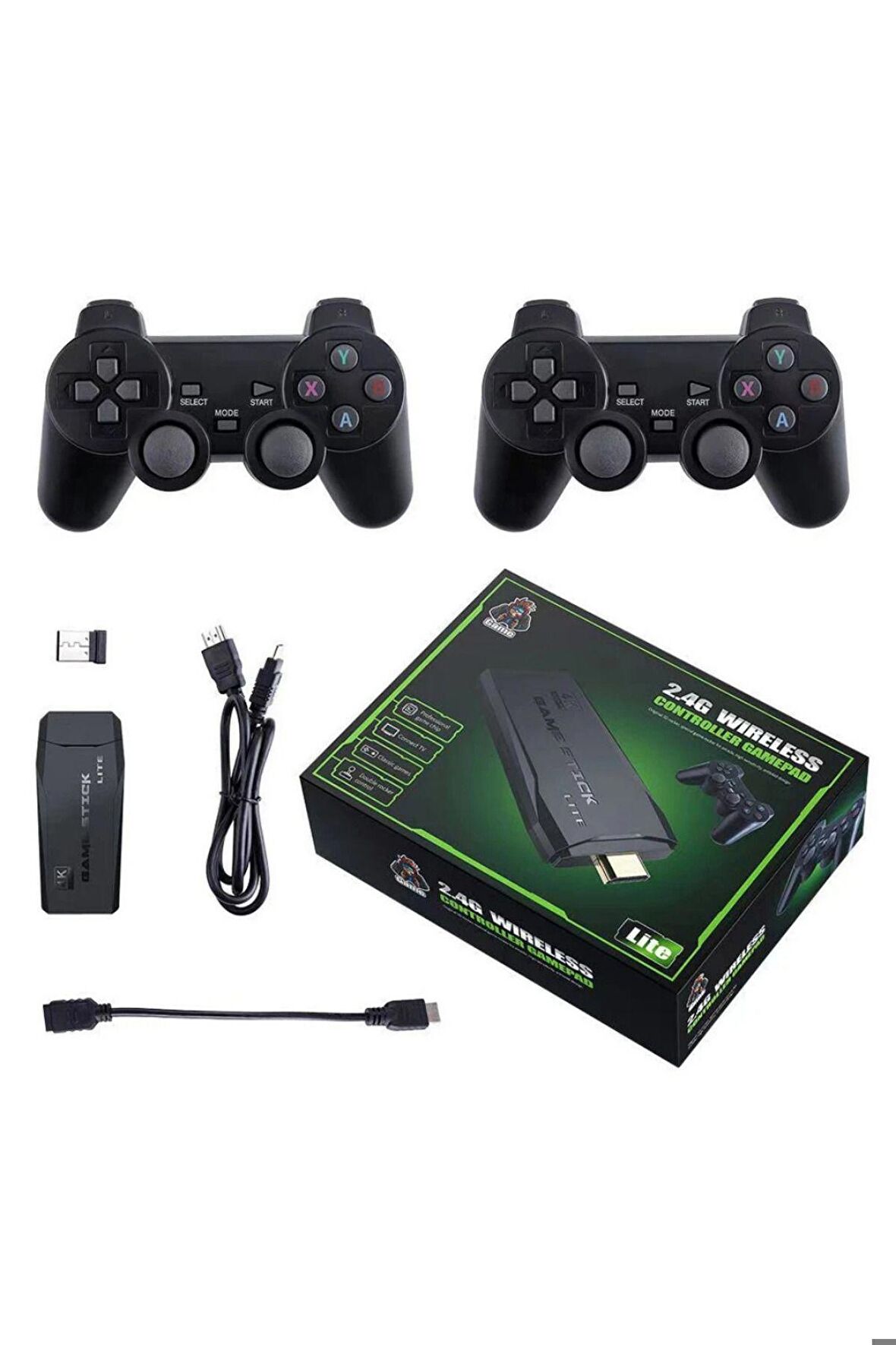 Kablosuz Game Stick Çift Kol Atari Oyun Konsolu 3500 Oyun uyumlu