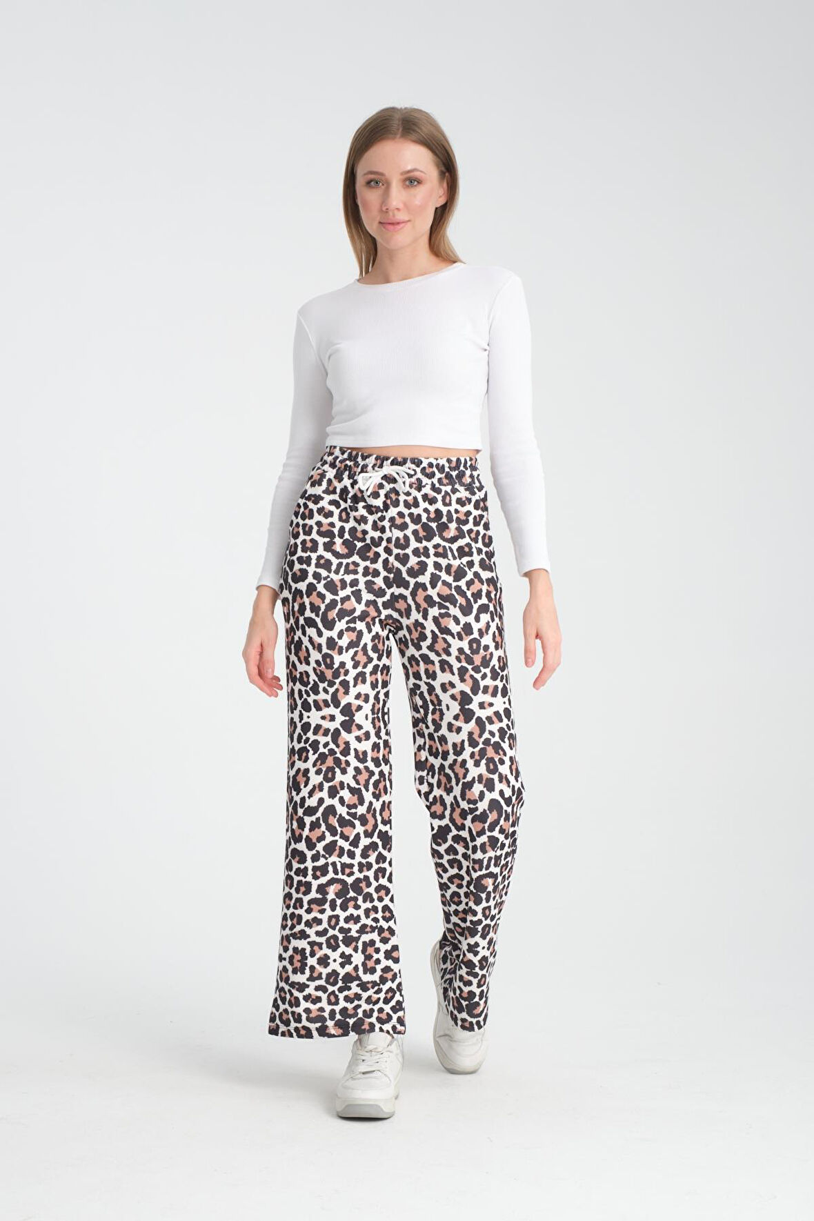 Leopar bol paça pantolon 87710 