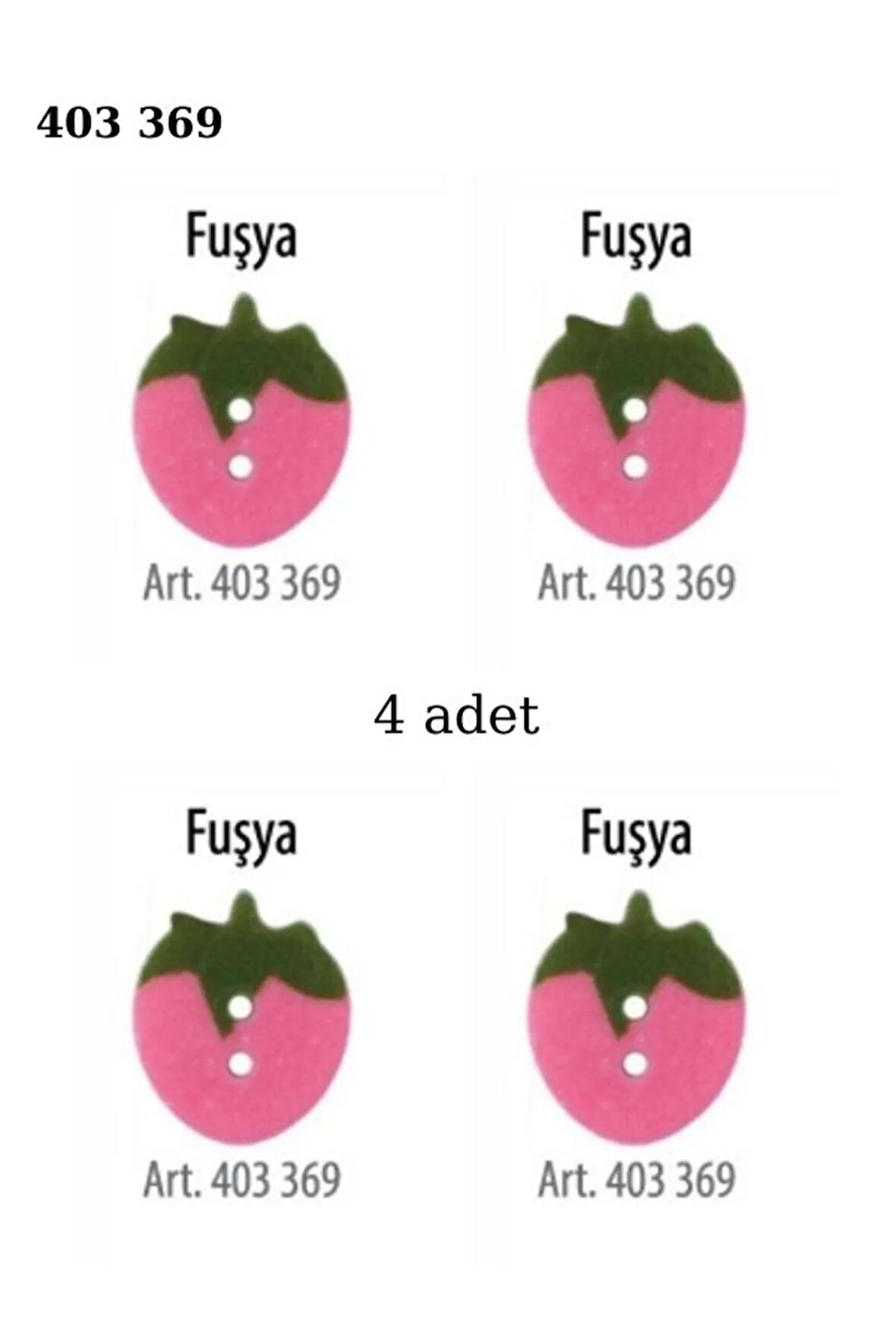 Çilek Şekilli Pembe Yeşil Renk 4 Adet 15 mm Bebek Düğme, Çocuk Kazak, Yelek, Gömlek Düğmesi 403 369