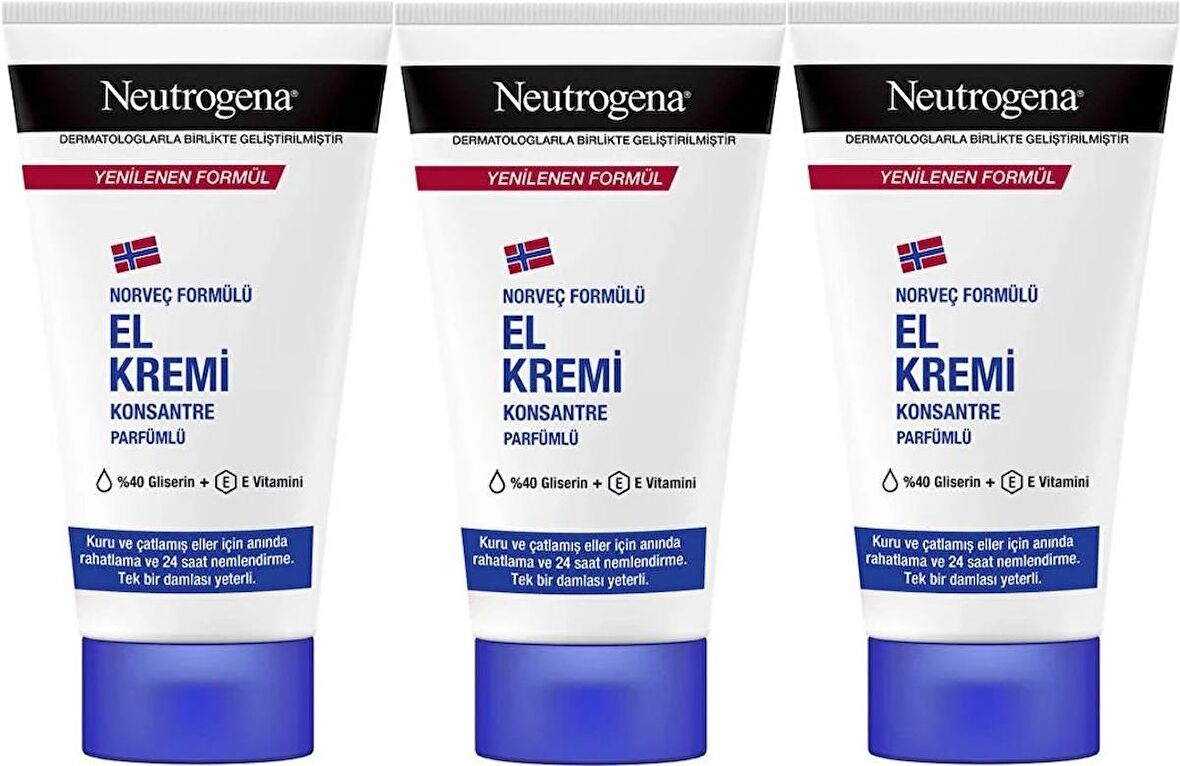 Neutrogena El Bakım Kremi 50ML Parfümlü (3 Lü Set)