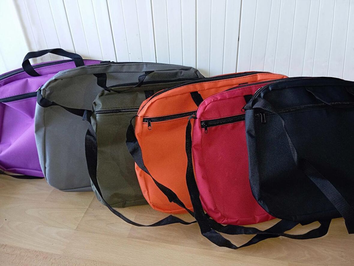 Renkli Standart Çift Gözlü Laptop Çantaları 15.4 ve 15.6 UyumludurKIRMIZI