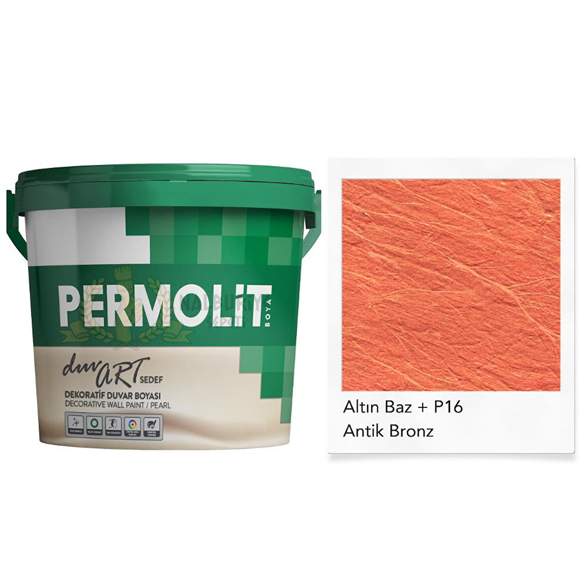 Permolit DuvArt Sedef Dekoratif Duvar Boyası - AP16 BRONZ - 2.5 Lt.