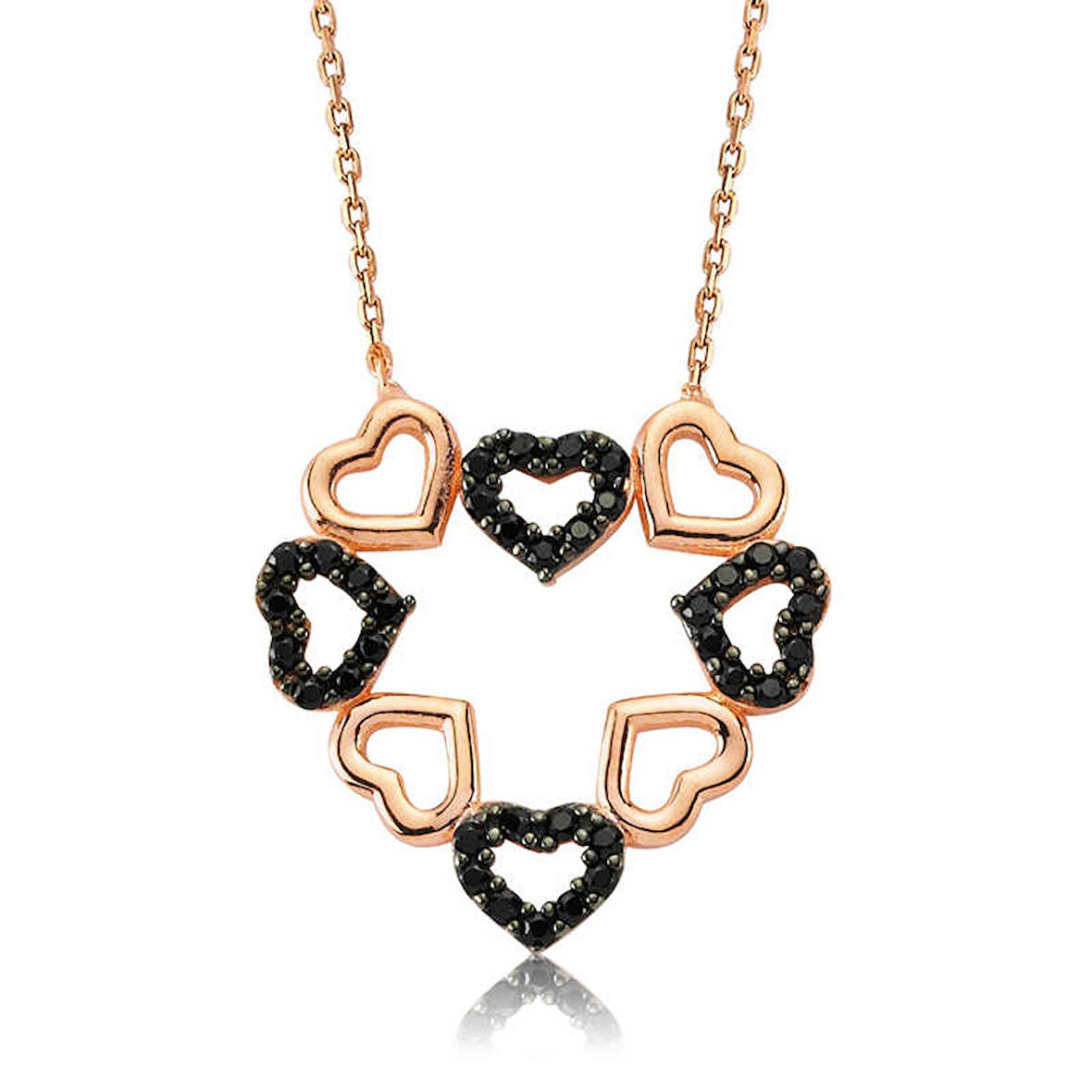 925 Ayar Gümüş Kalpli Aşk Kadın Gümüş Kolye