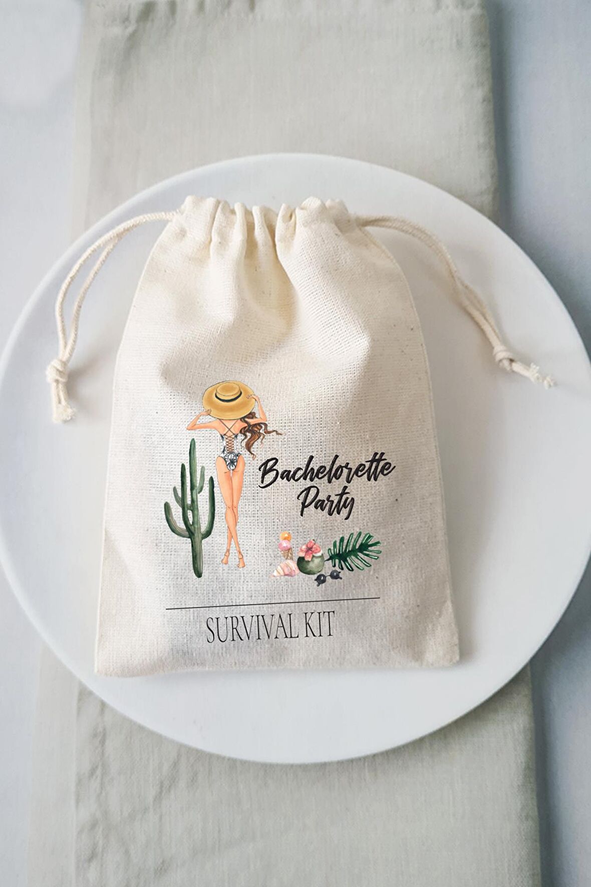 Bachelorette Party  Survival Kit Hangover Kit Kesesi - 10 Adet