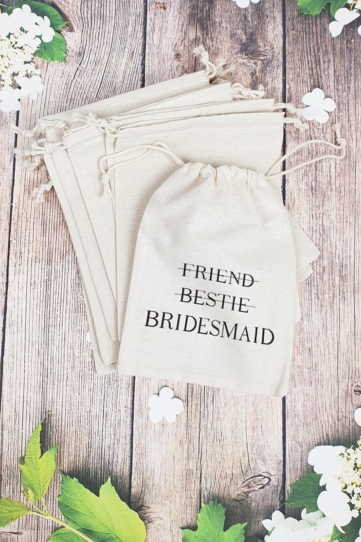 Friend - Bestie- Bridesmaid Gelin - Nedime Hediye Kesesi - 10 Adet