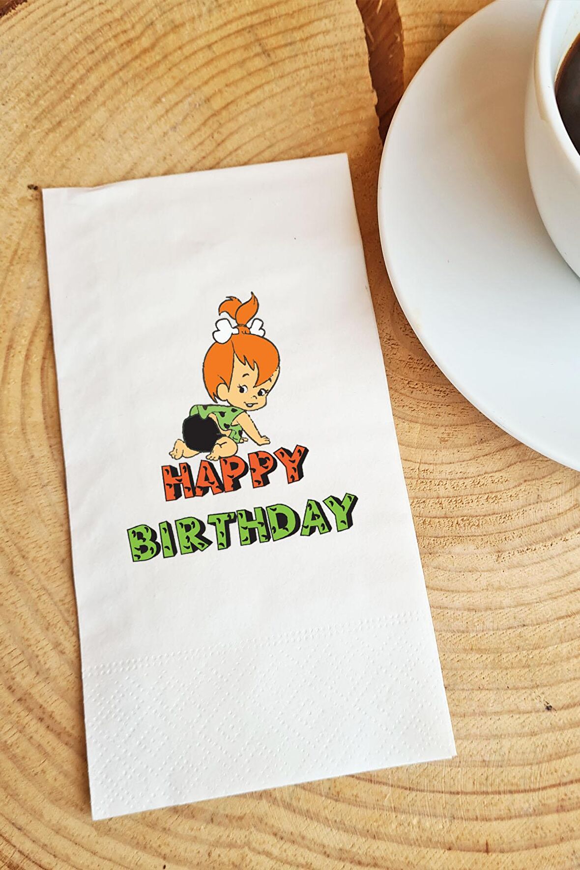 Sunum Peçetesi Çakıl Happy Birthday Kağıt Peçete