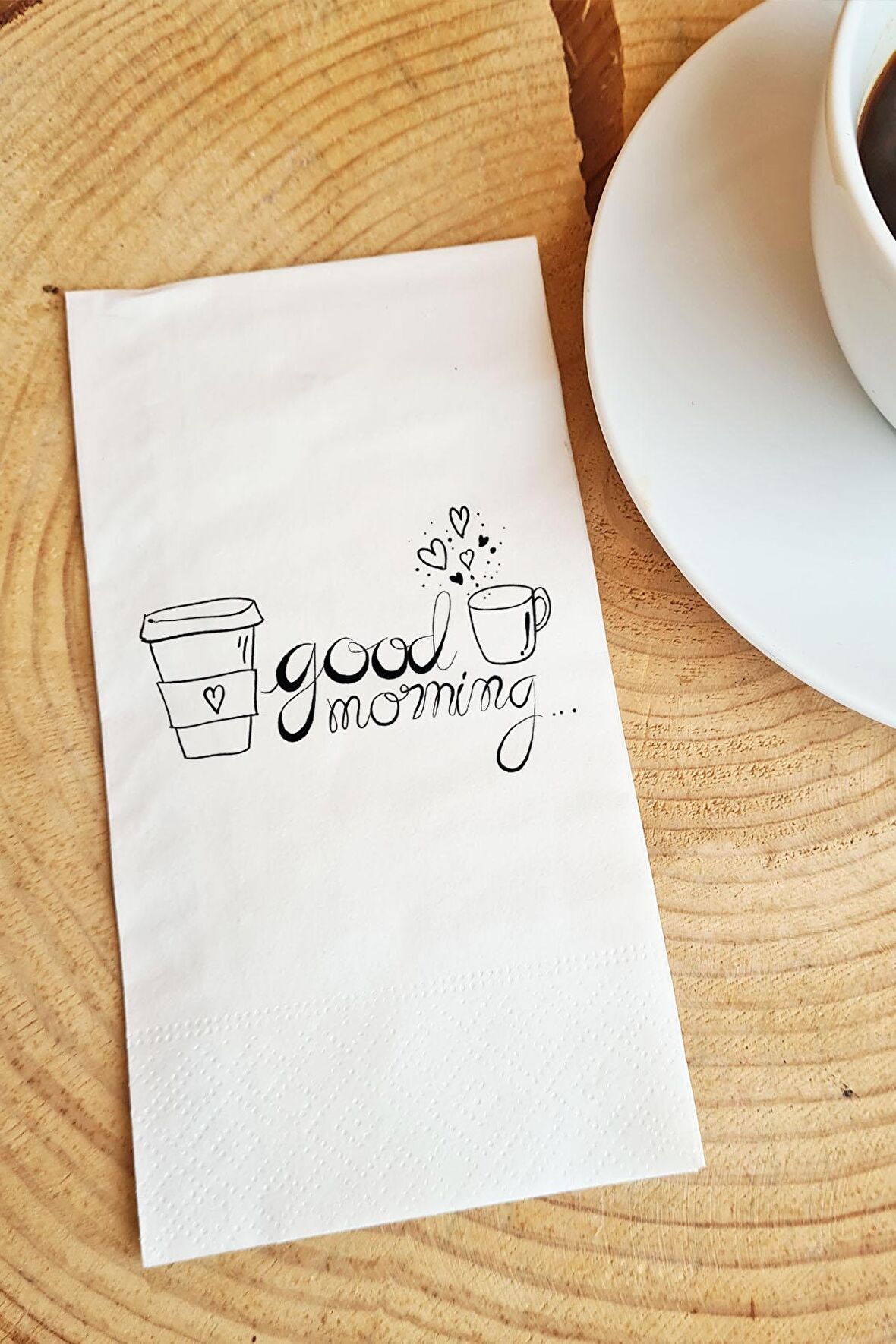 Sunum Peçetesi Good Morning Yazılı Kağıt Peçete